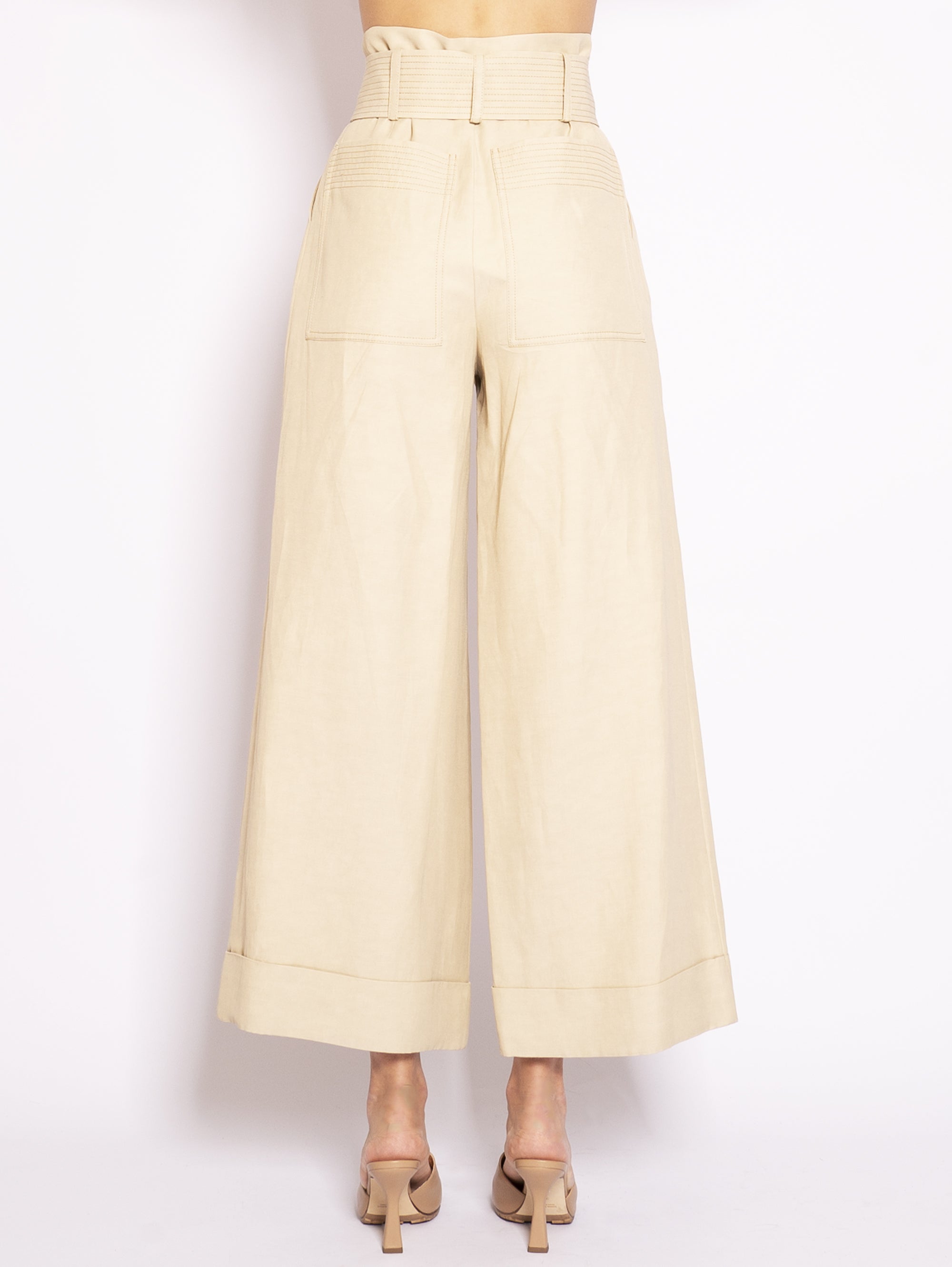 Pants with Pinces Beige