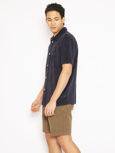 Camicia Maniche Corte in Spugna Dark Blu