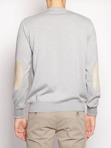 Girocollo basico merinos AU-4000CT Grigio-Maglieria-Alpha Studio-TRYME Shop