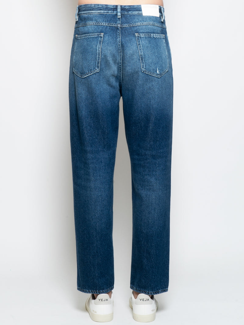 Jeans Relaxed Fit in Cotone Riciclato Blu