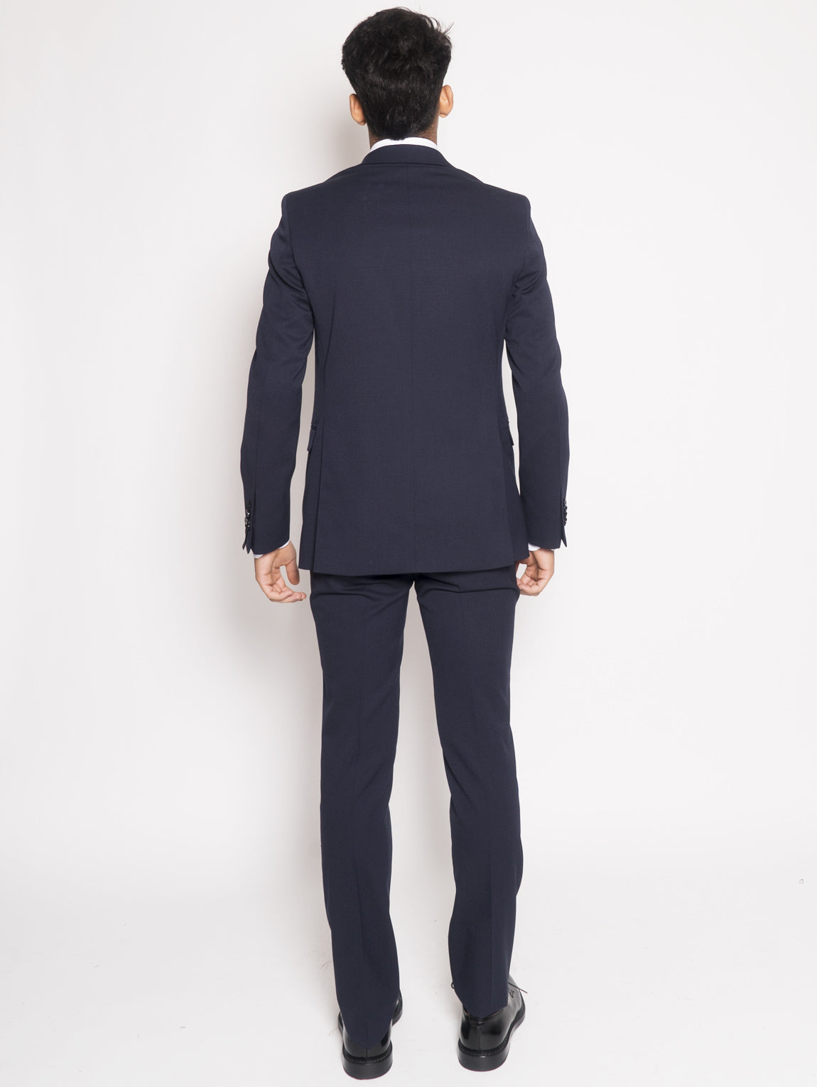Blue slim fit wool suit