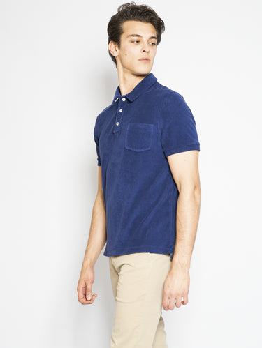 Polo en éponge bleu