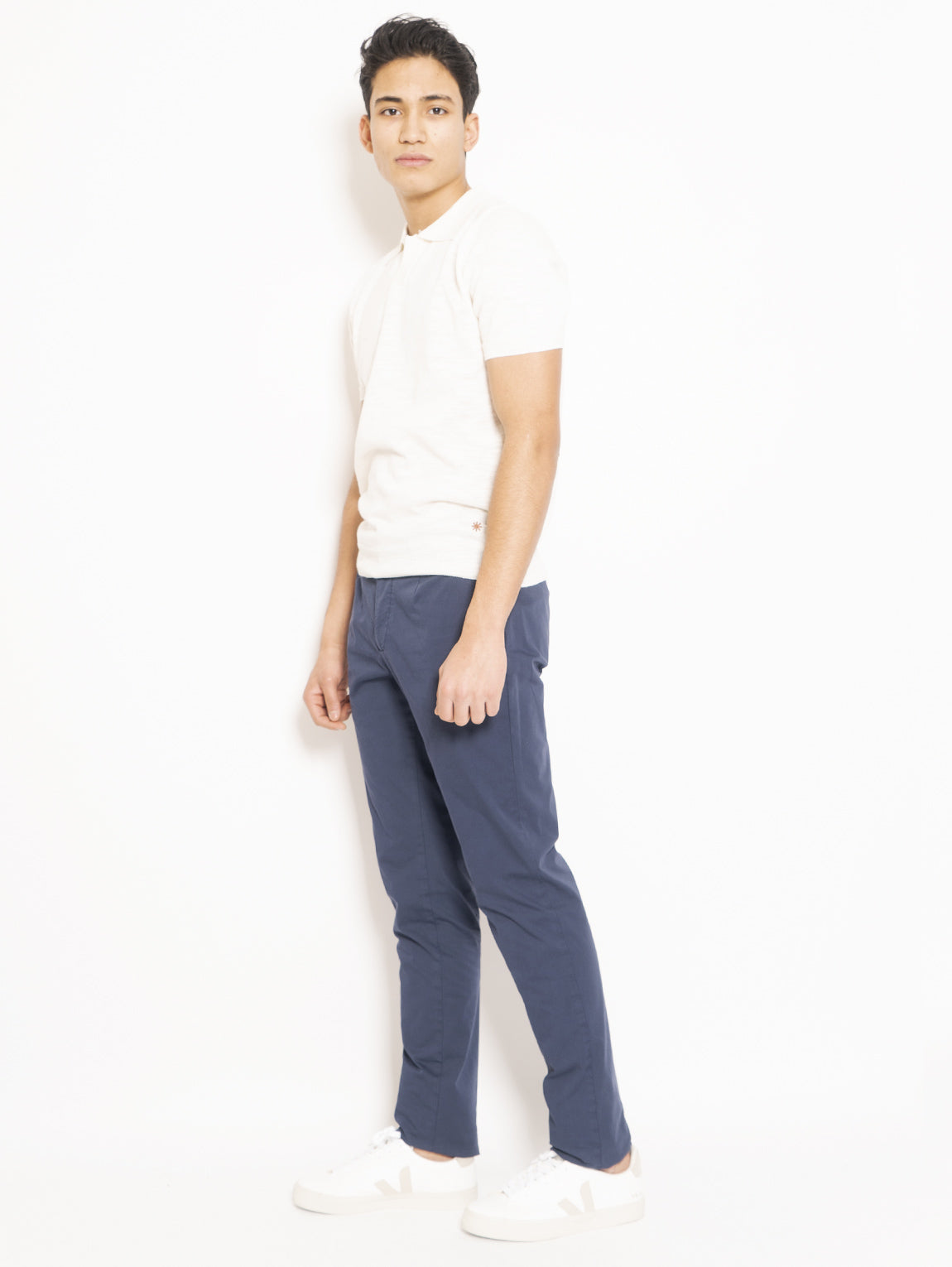 Five Pocket Blue Chino Trousers