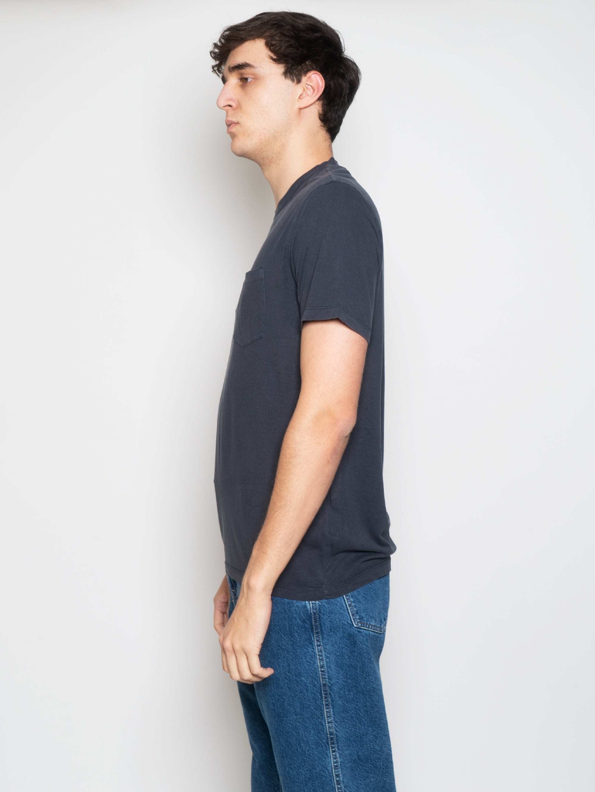 Midnight Blue T-shirt with Patch Pocket