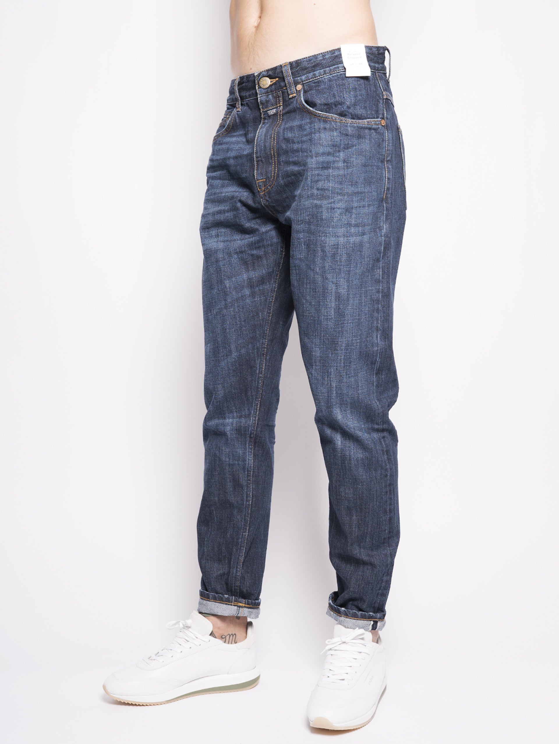 Relaxed Cooper Tapered Denim Scuro-Jeans-CLOSED-TRYME Shop