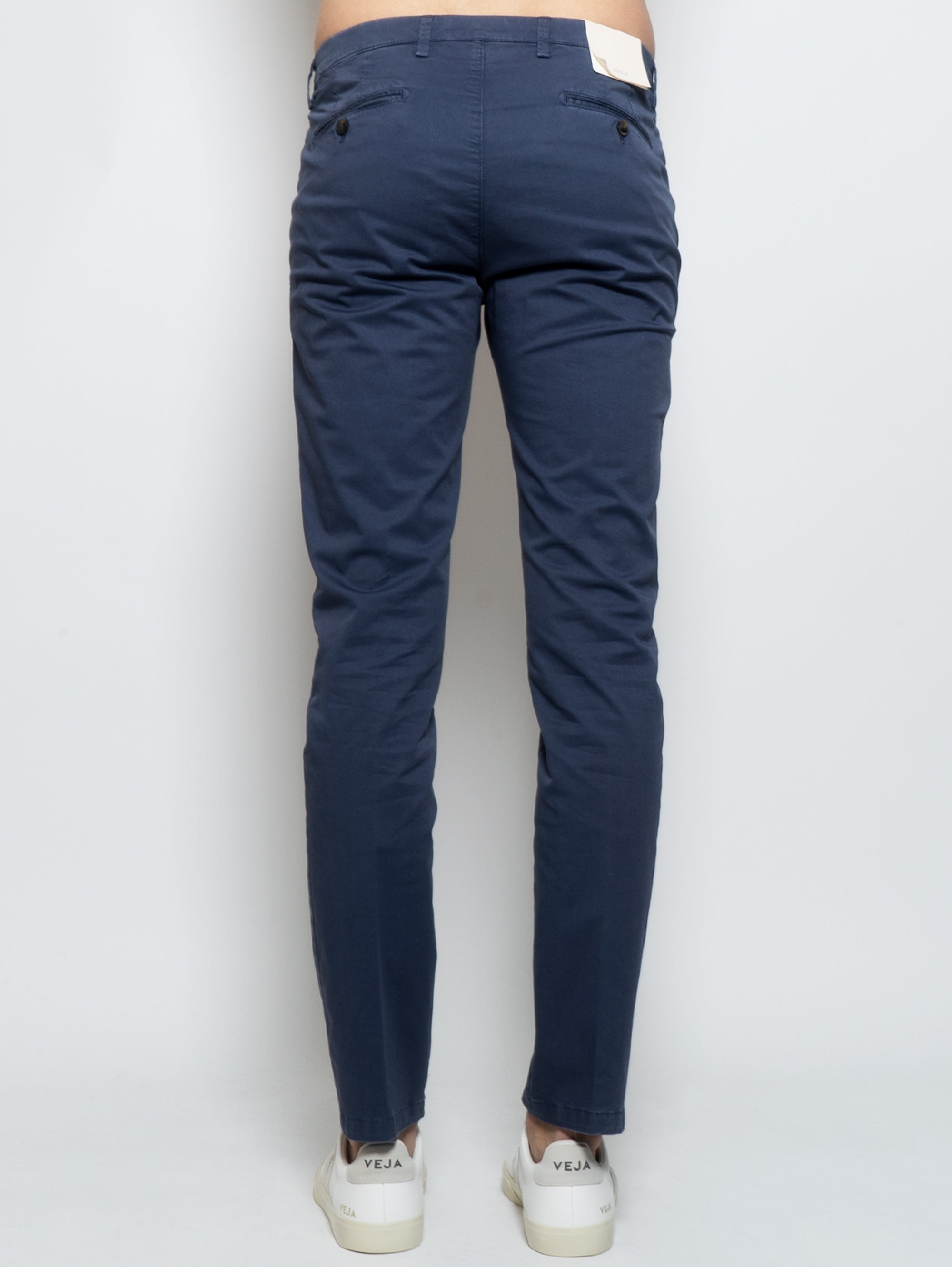 Pantaloni Chino in Cotone Blu