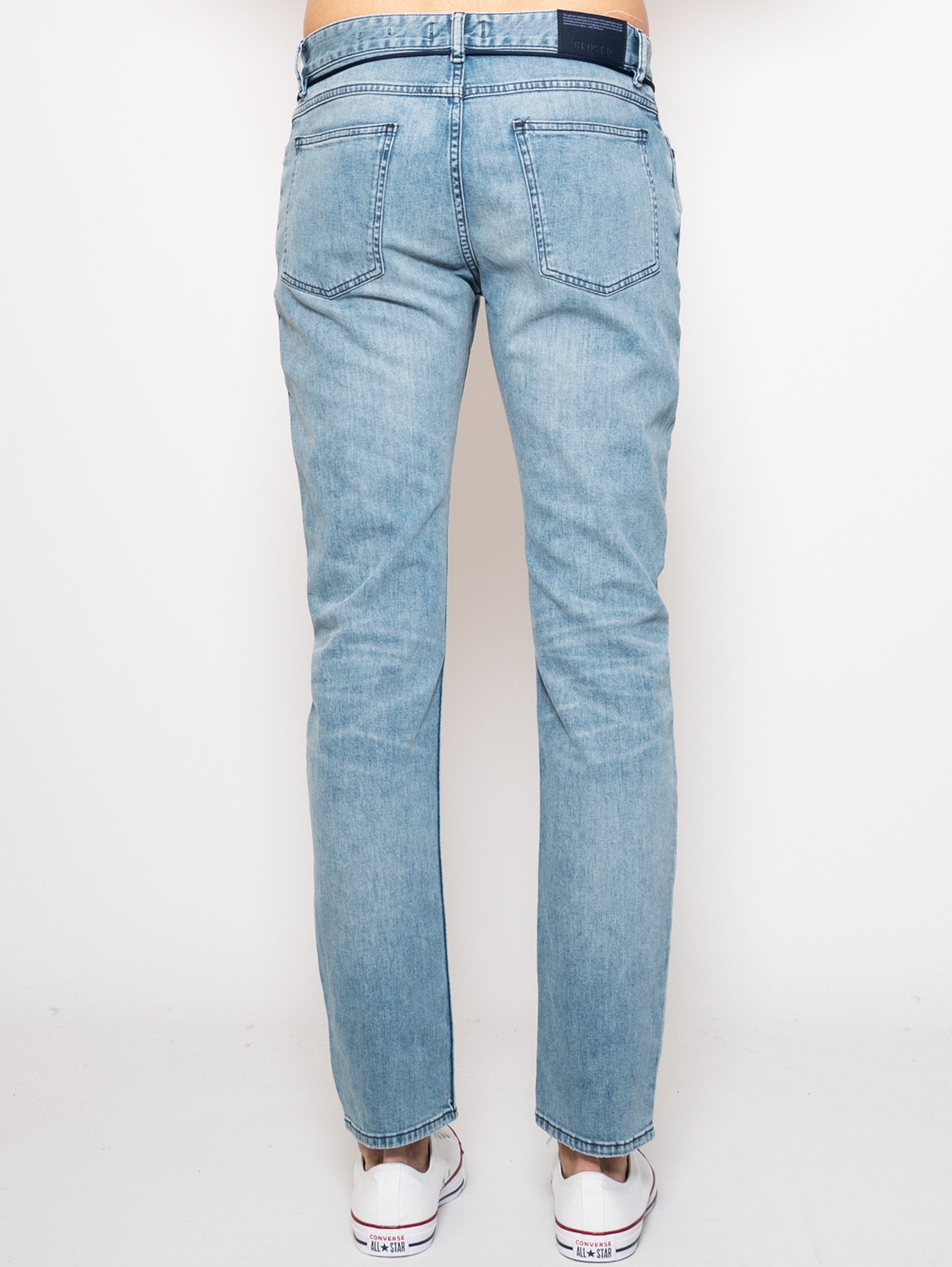 Jeans mit blauem Kordelzug
