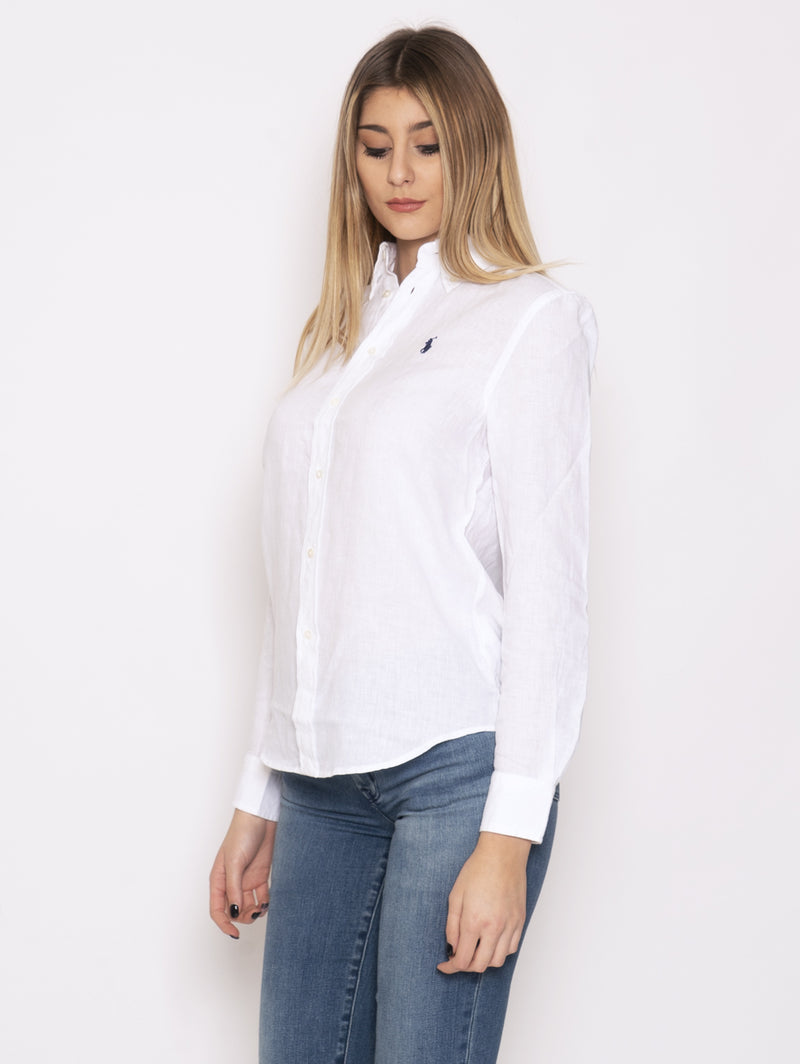 Camicia in Lino Bianco