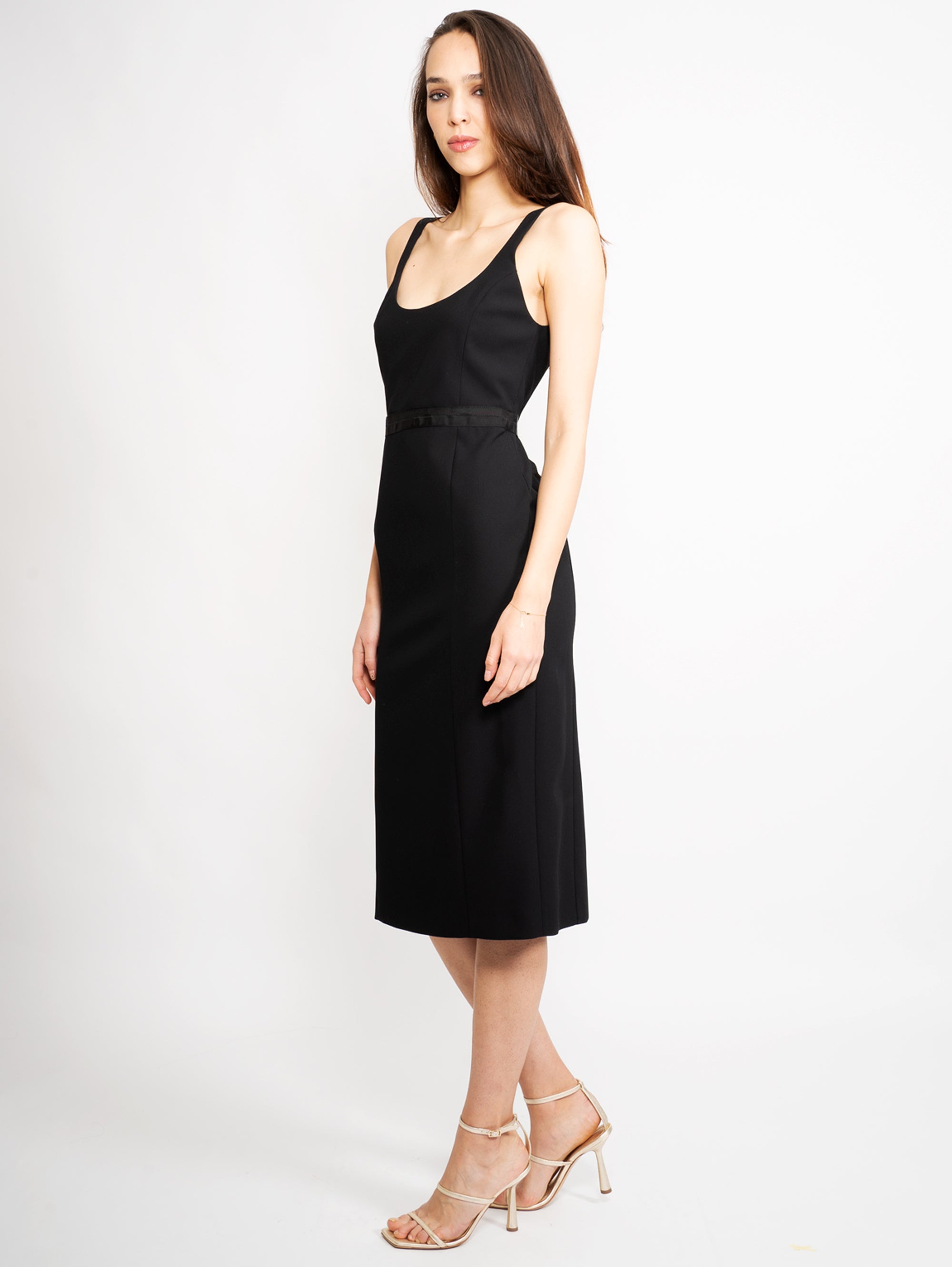 Longuette Black Sheath Dress