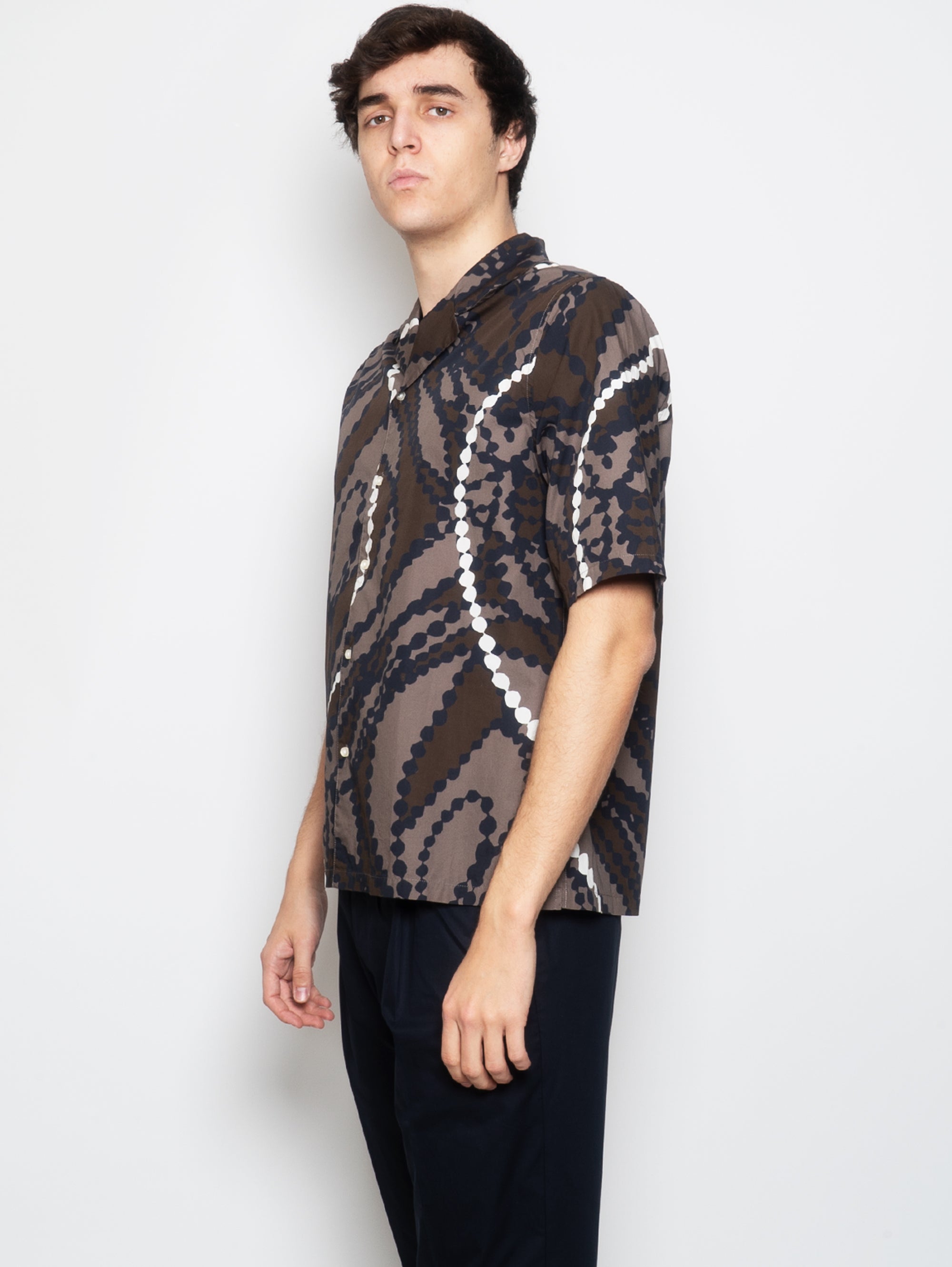 Shirt with Multicolor Three Quarter Sleeves