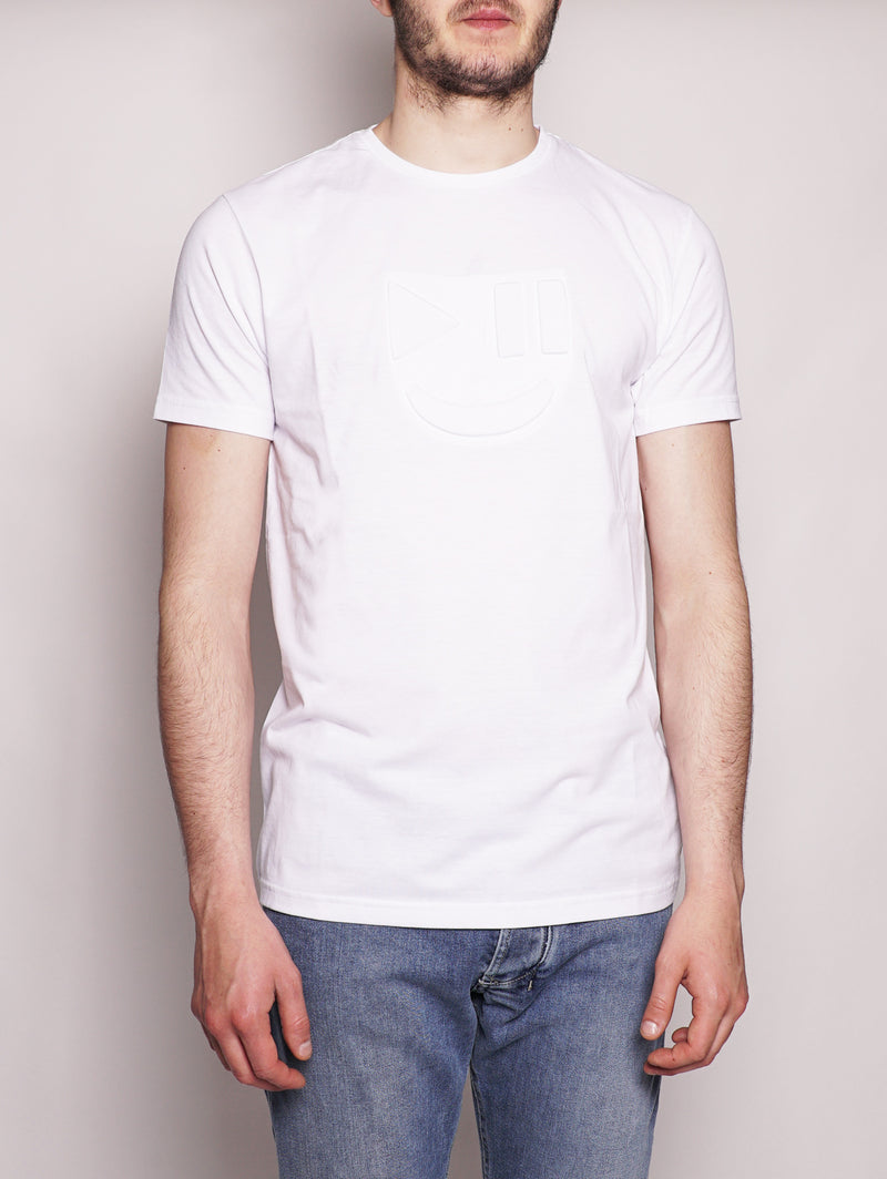 MANUEL RITZ-T-shirt con stampa in rilievo Bianco-TRYME Shop