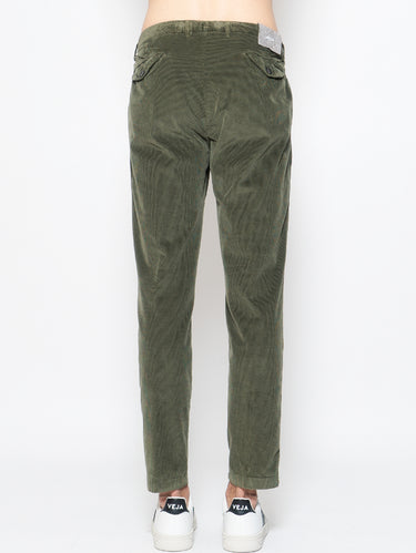Green Velvet Pants with Tie
