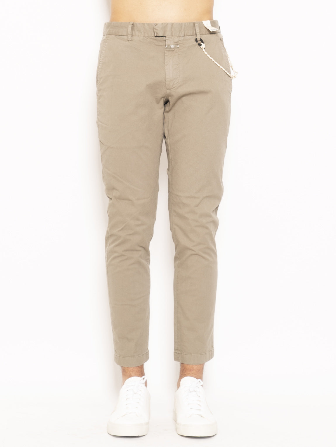 CLOSED-Pantalone Devon Slim Verde-TRYME Shop