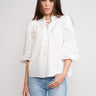 MUNTHE-Blusa con Maniche a Palloncino Bianco-TRYME Shop