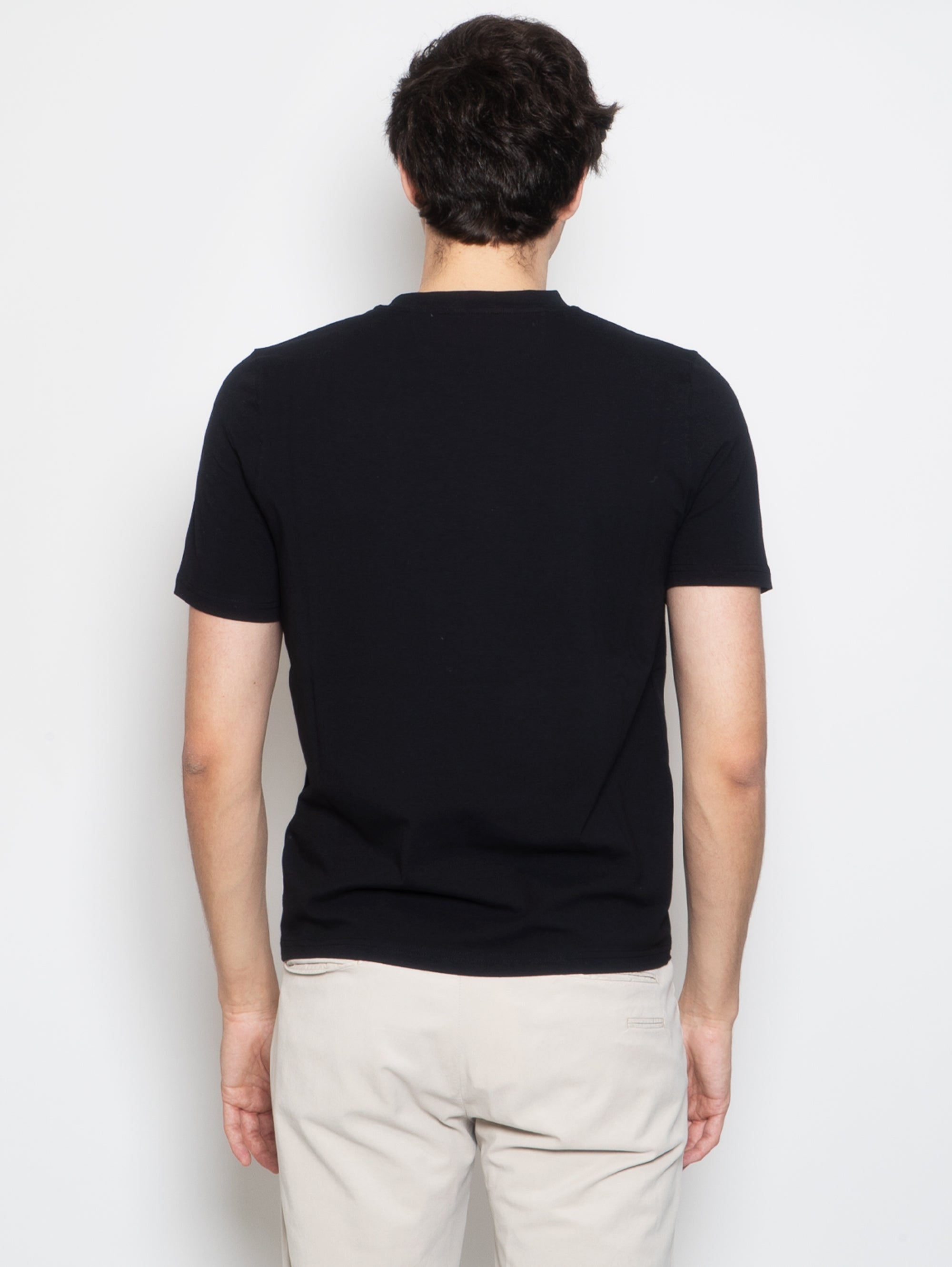 Black Stretch Cotton Jersey T-shirt