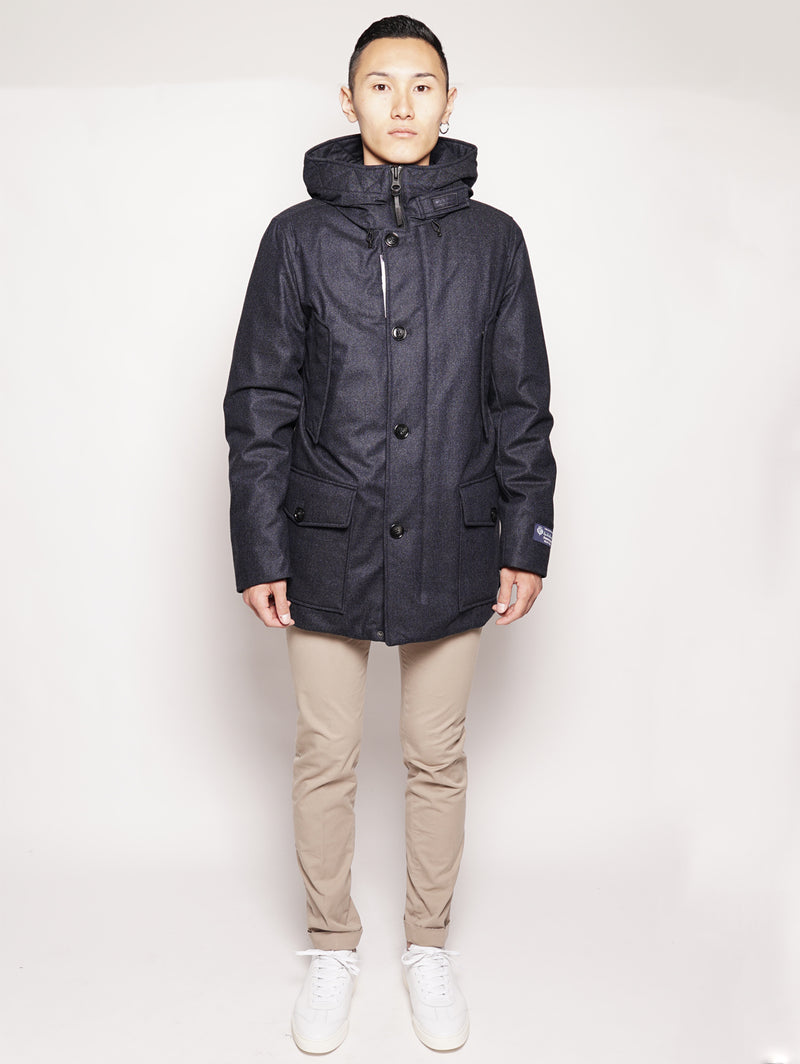WOOLRICH-Parka in Storm System Blu-TRYME Shop