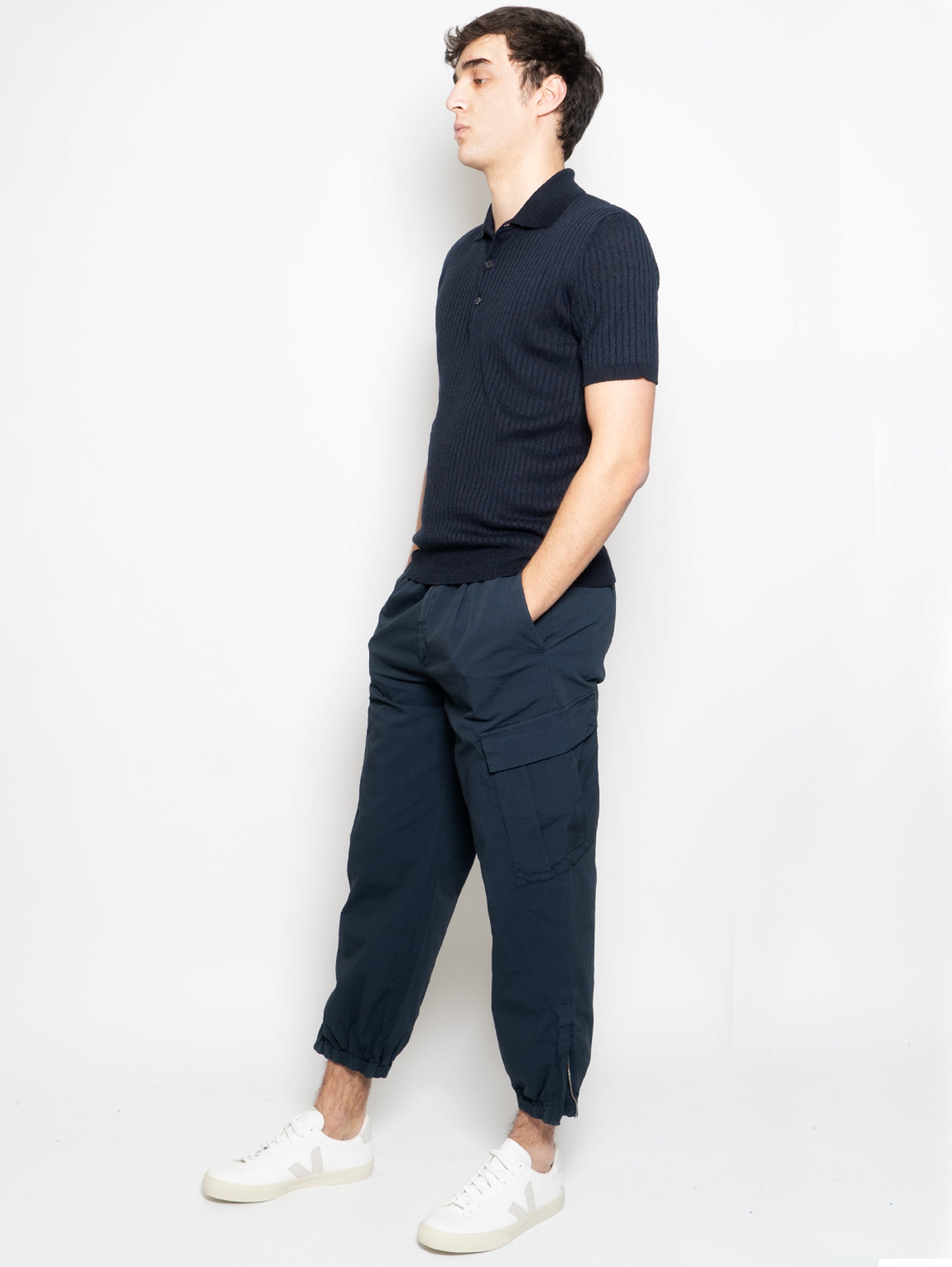 Cargo Pants with Blue Elastic