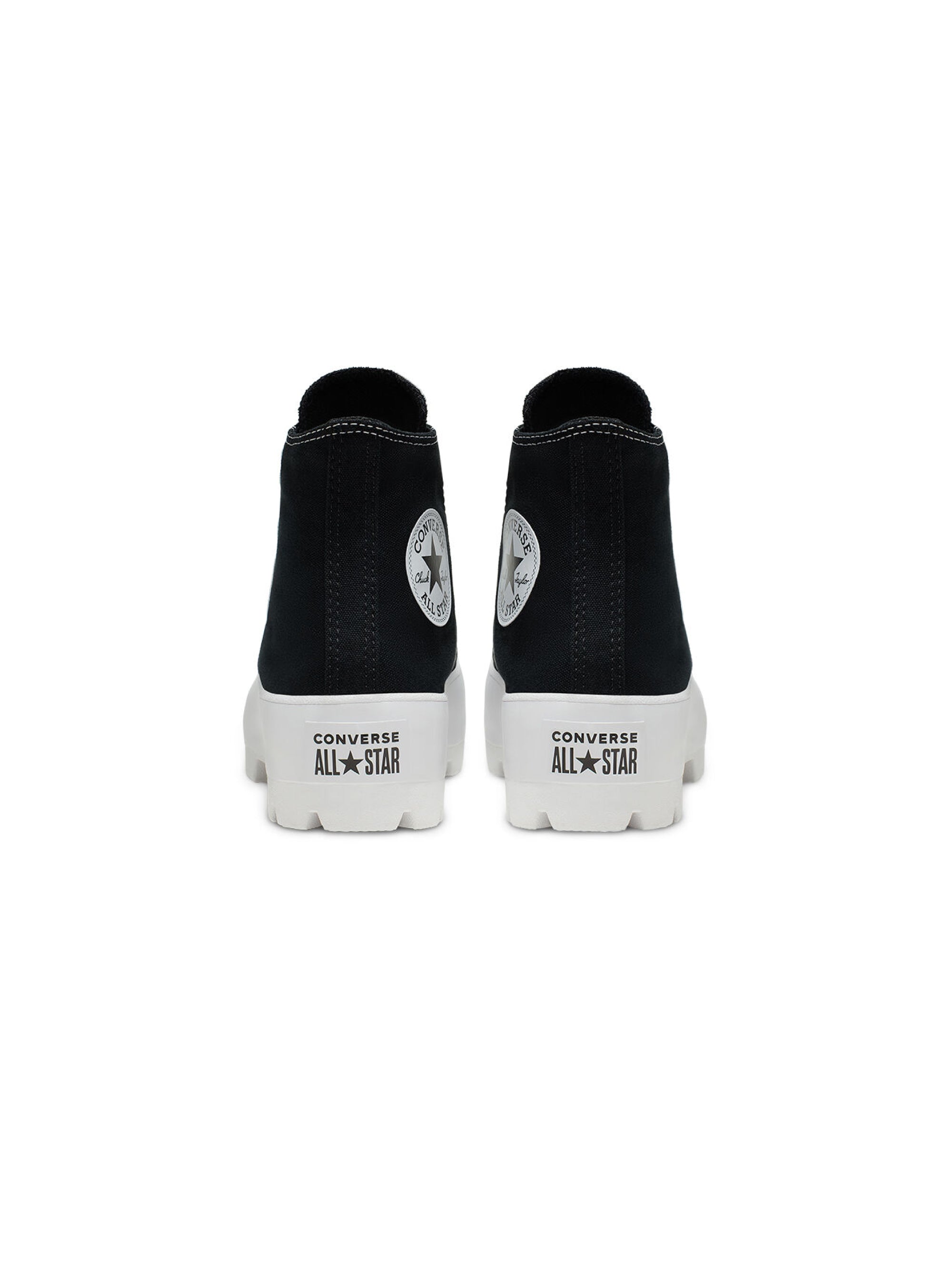 Canvas-Sneakers mit schwarzer gekerbter Sohle