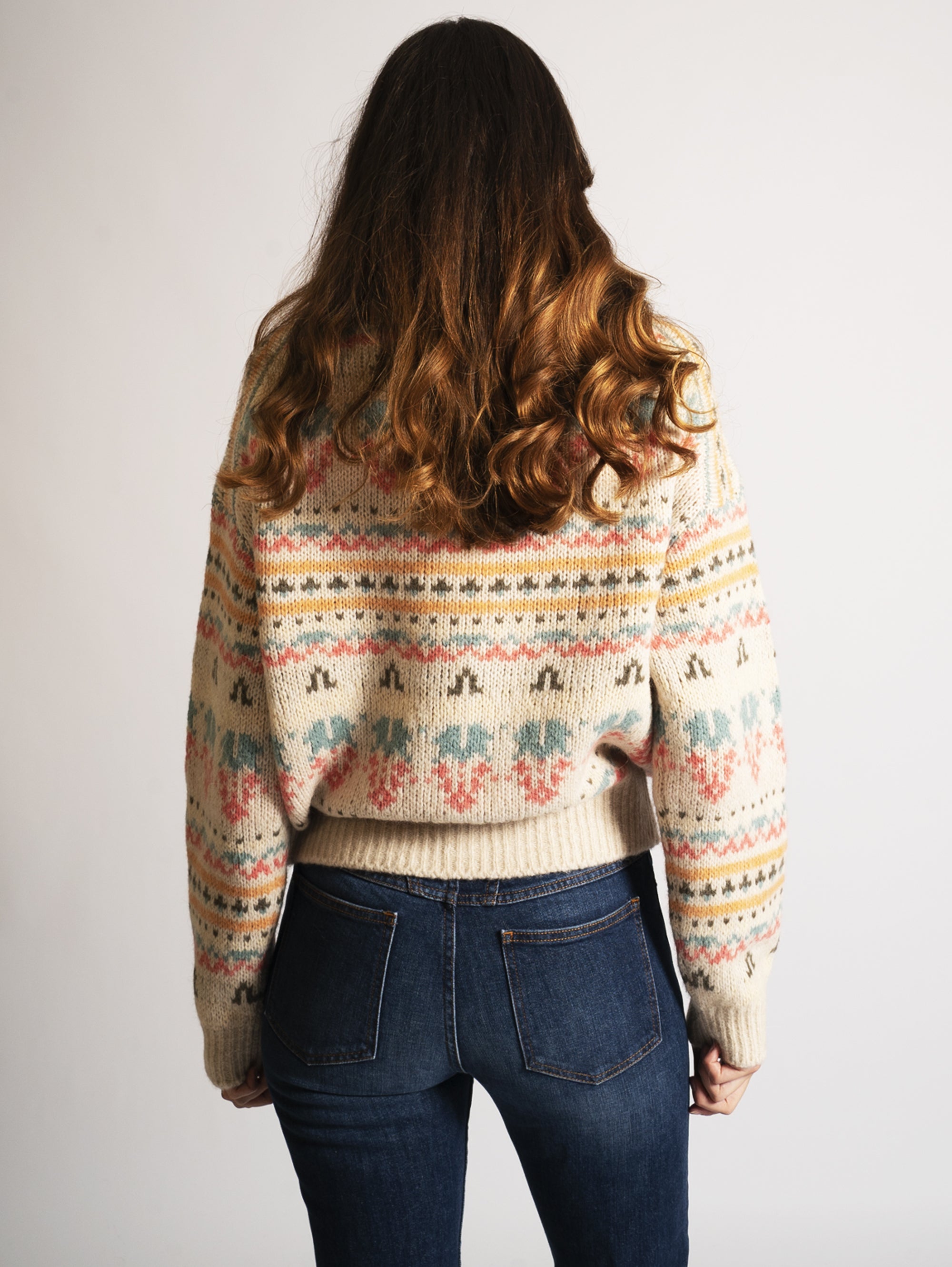 Sweater with Multicolor Processing