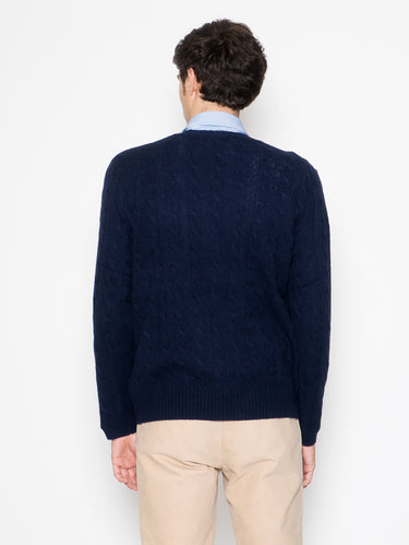 Maglia a Trecce Blu