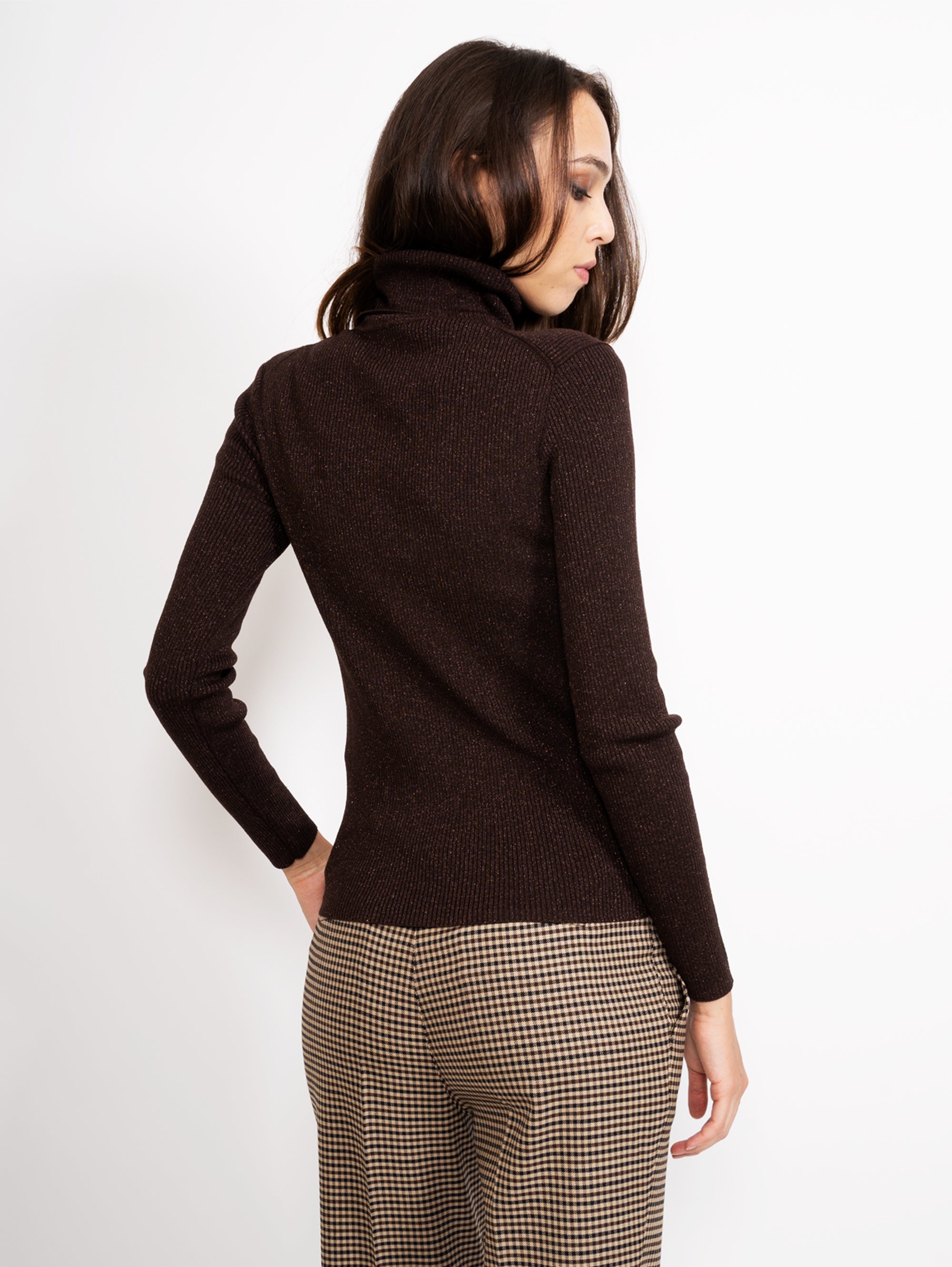 Brown Lurex Sweater