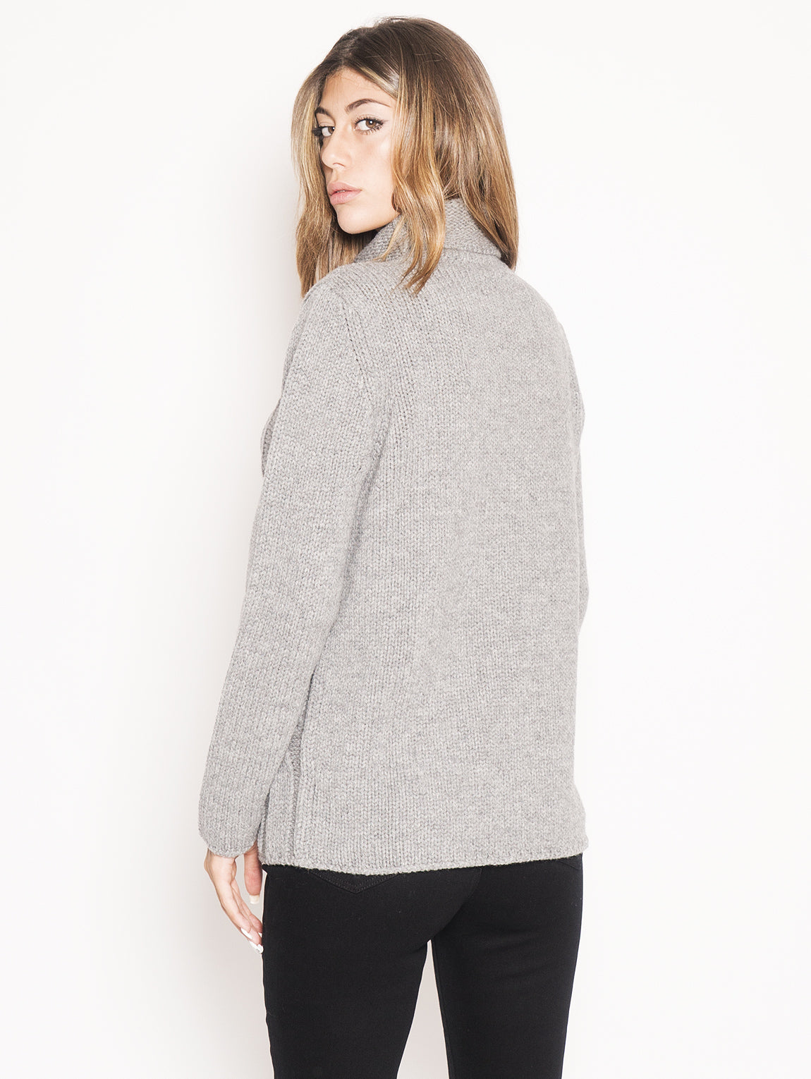 Gray Cable Front Shirt