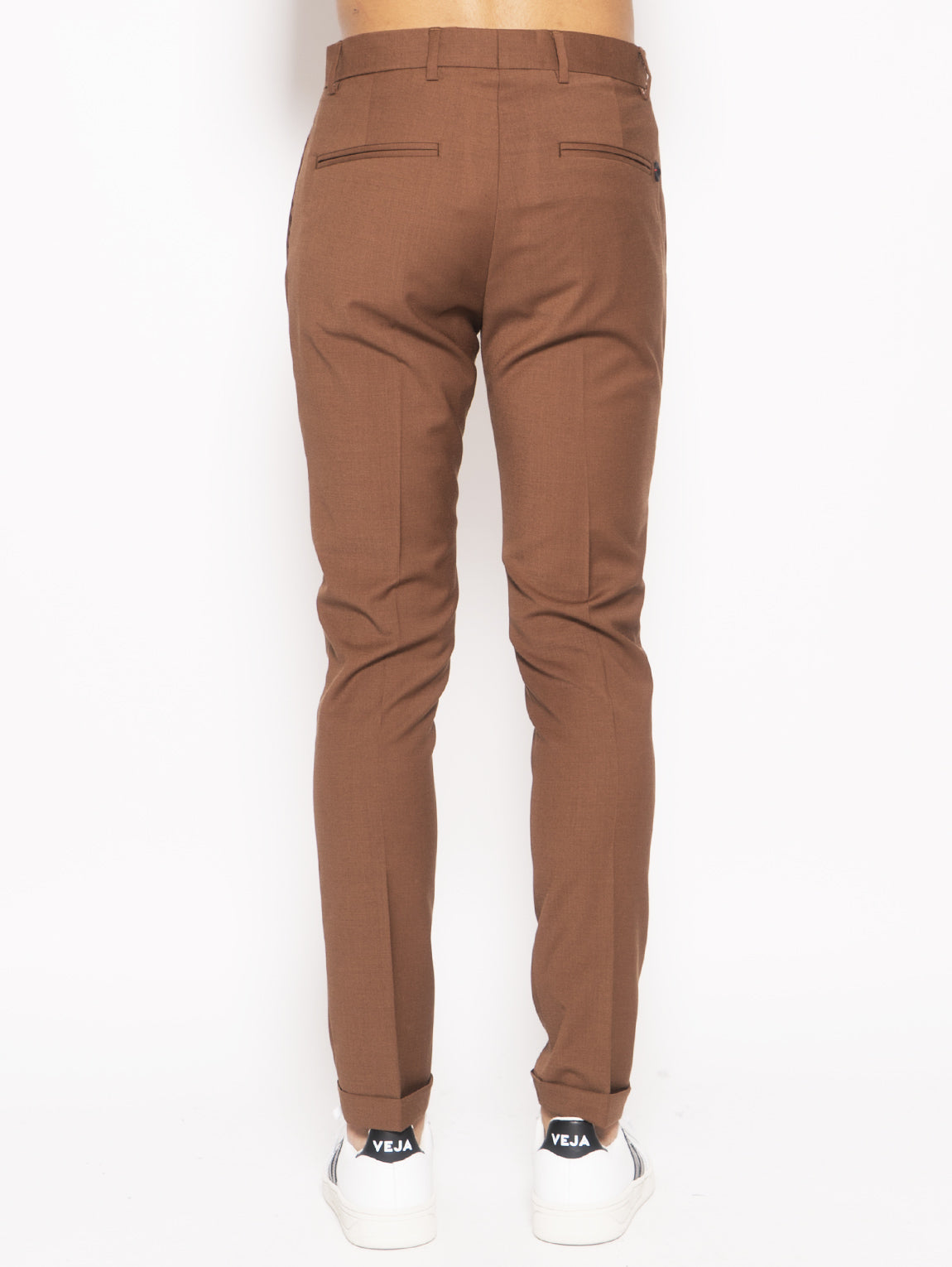 Trousers with pleats Brown
