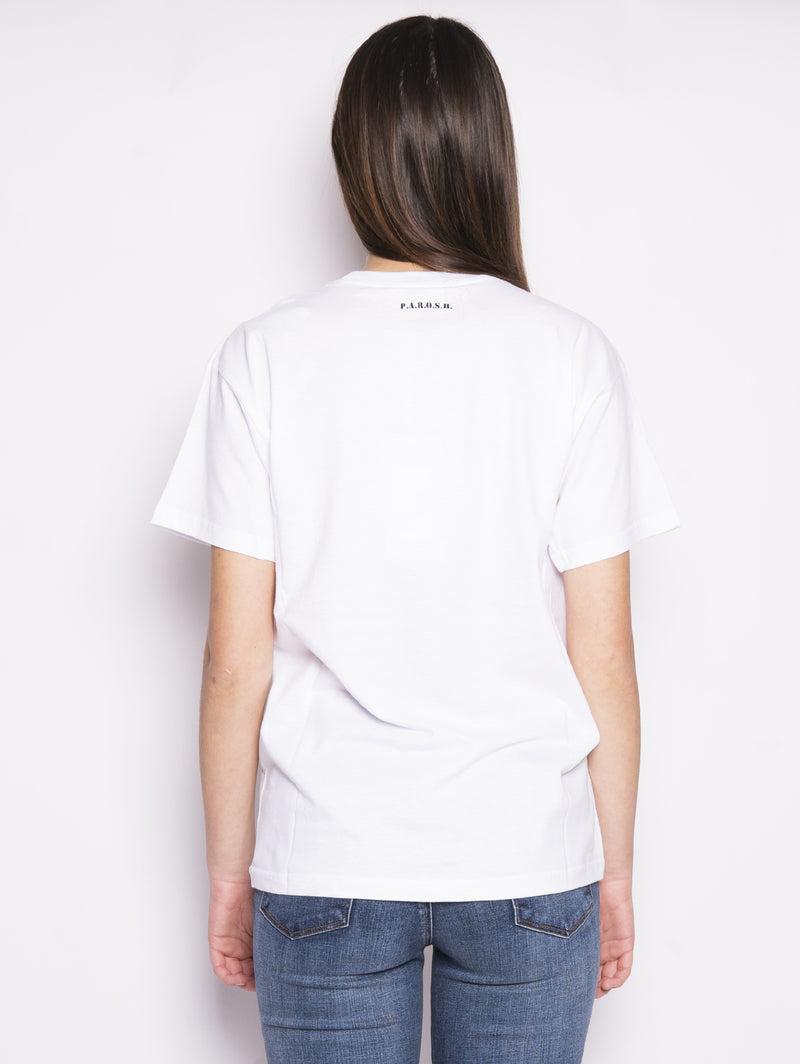 Coagain D110022X - T-shirt con stampa Coagain Bianco / Verde-Blusa-P.A.R.O.S.H.-TRYME Shop