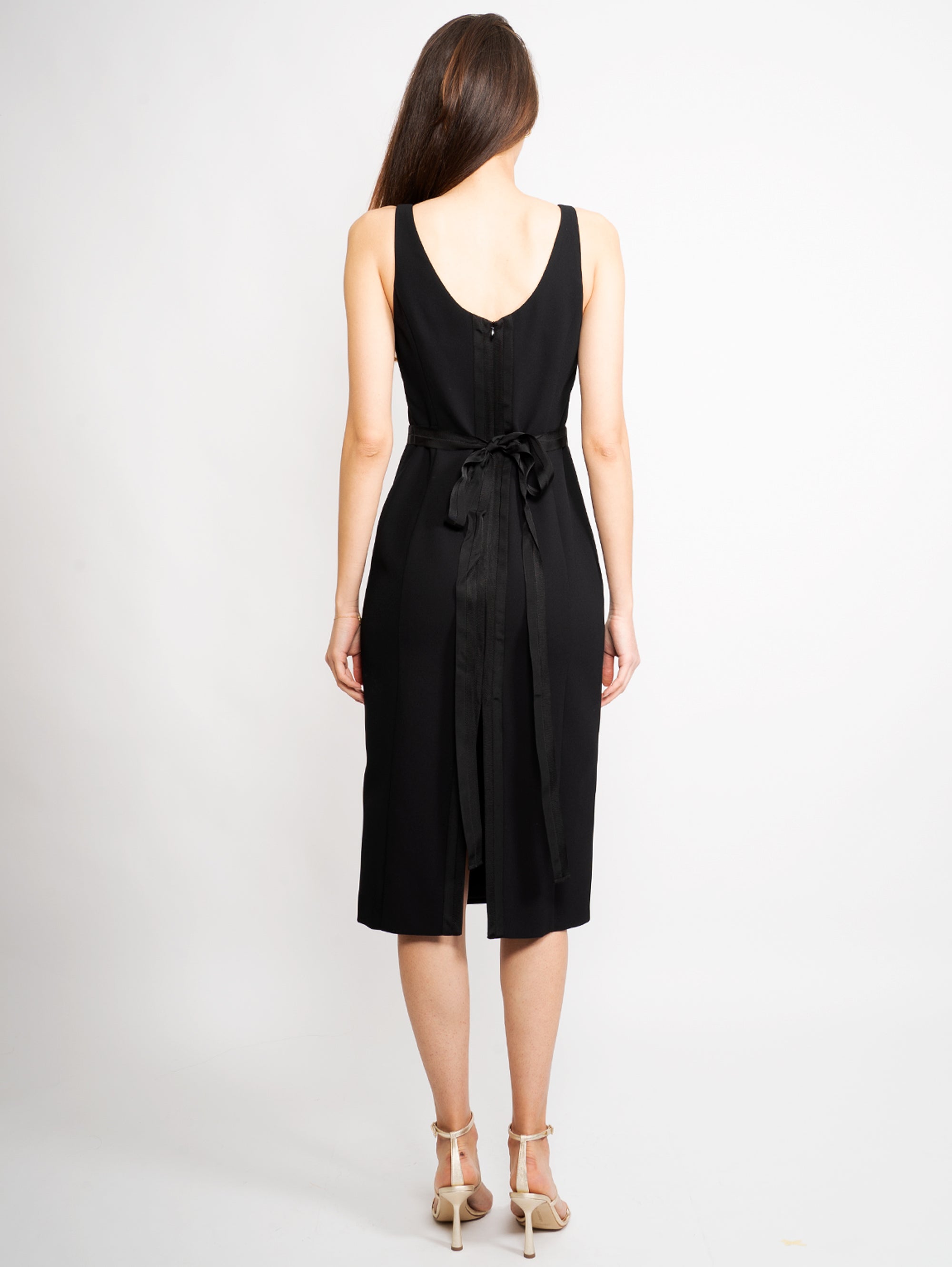 Longuette Black Sheath Dress