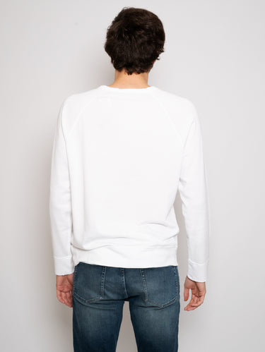 Rundhals-Sweatshirt mit Raglanärmeln Weiß