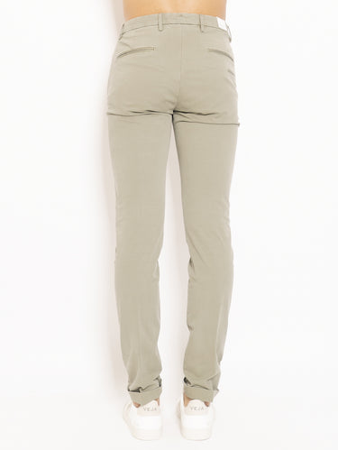 Pantalon avec revers vert