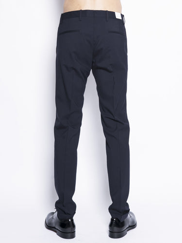 Pantaloni sartoriali in misto lana elasticizzato - BG03S Blu-Pantaloni-BRIGLIA-TRYME Shop