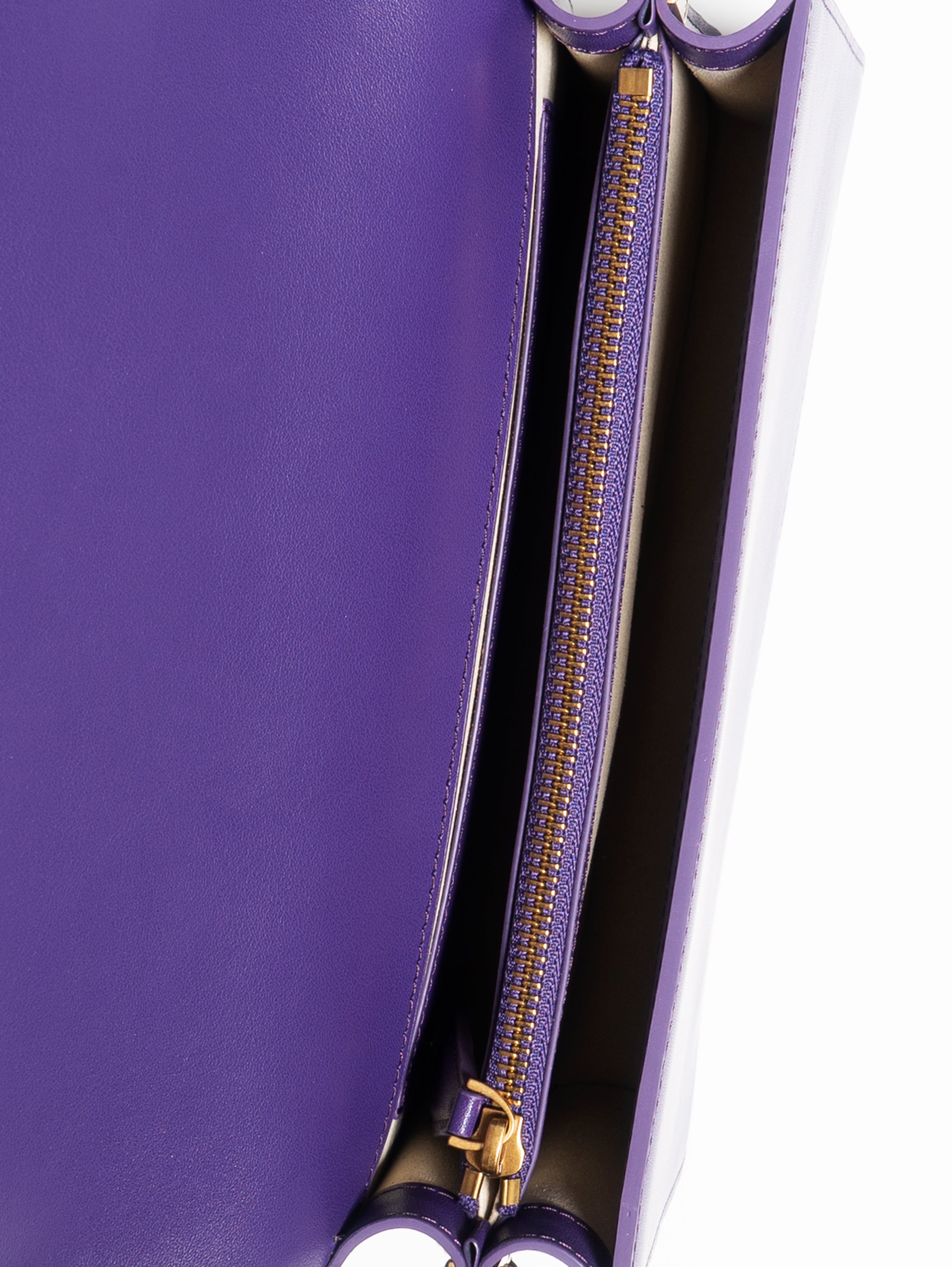 Purple Shoulder Bag in Leather