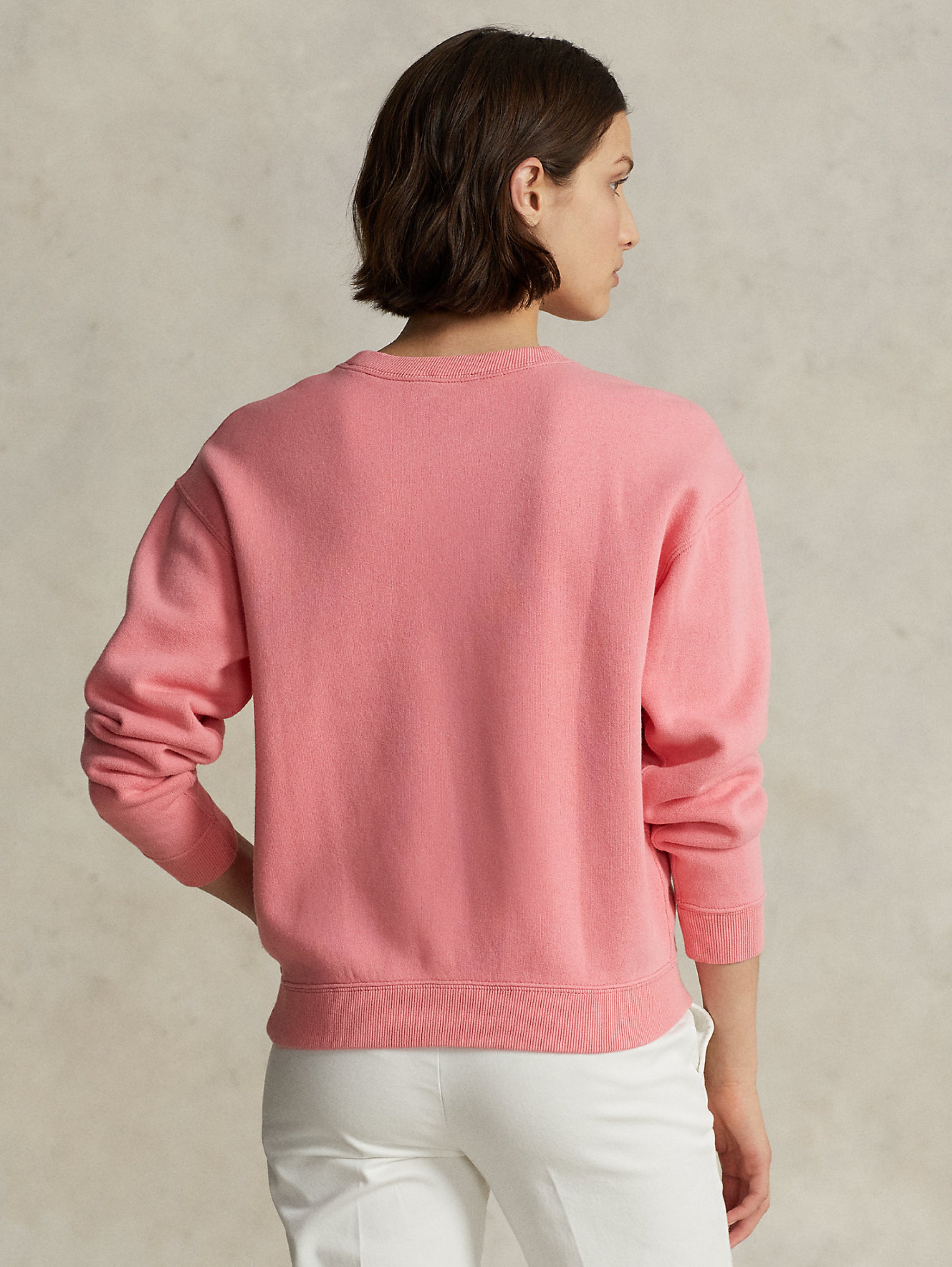 Süßes rosa Rundhals-Sweatshirt