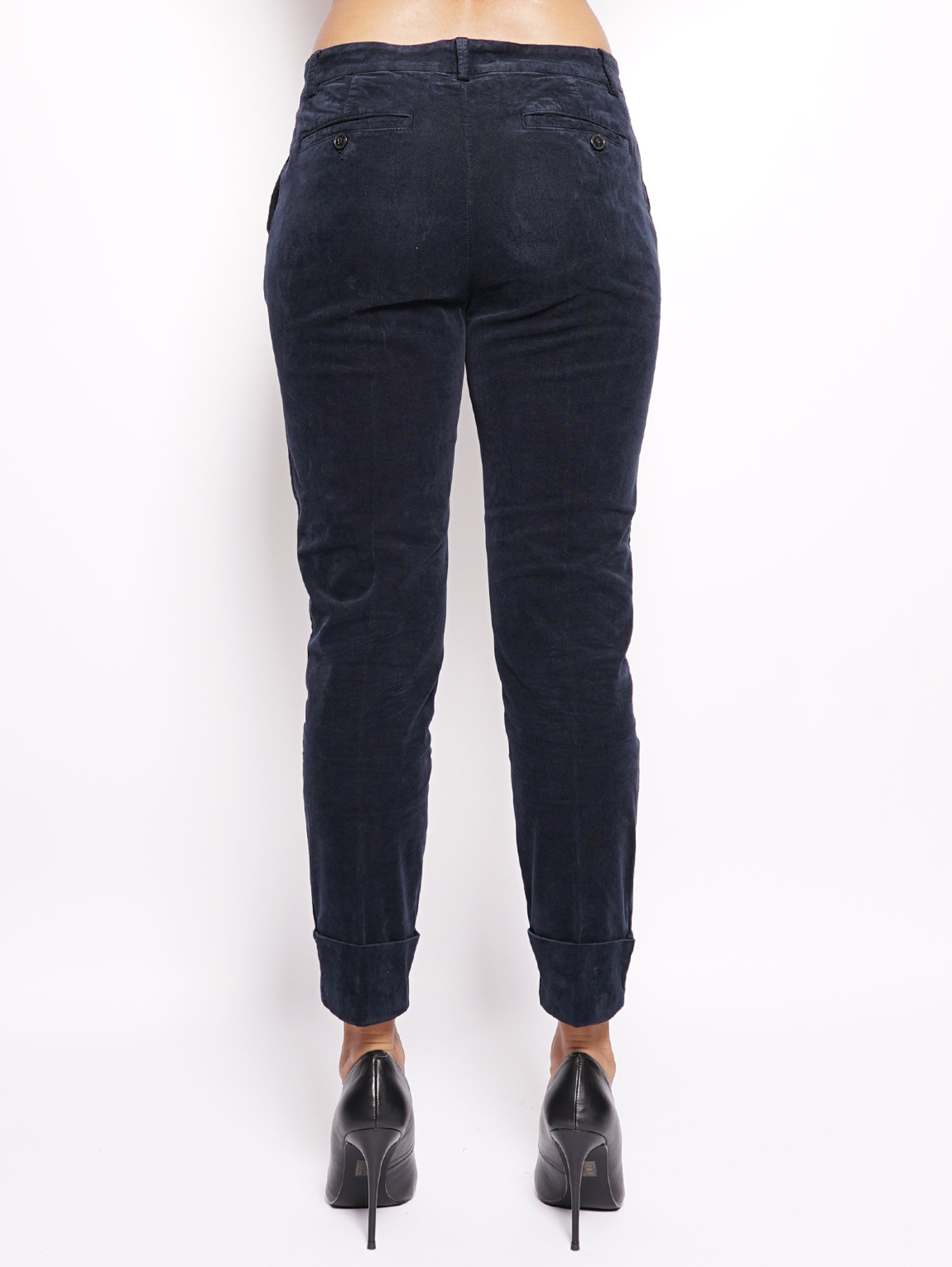 Stewart - Pantalone in velluto Blu-Pantaloni-CLOSED-TRYME Shop