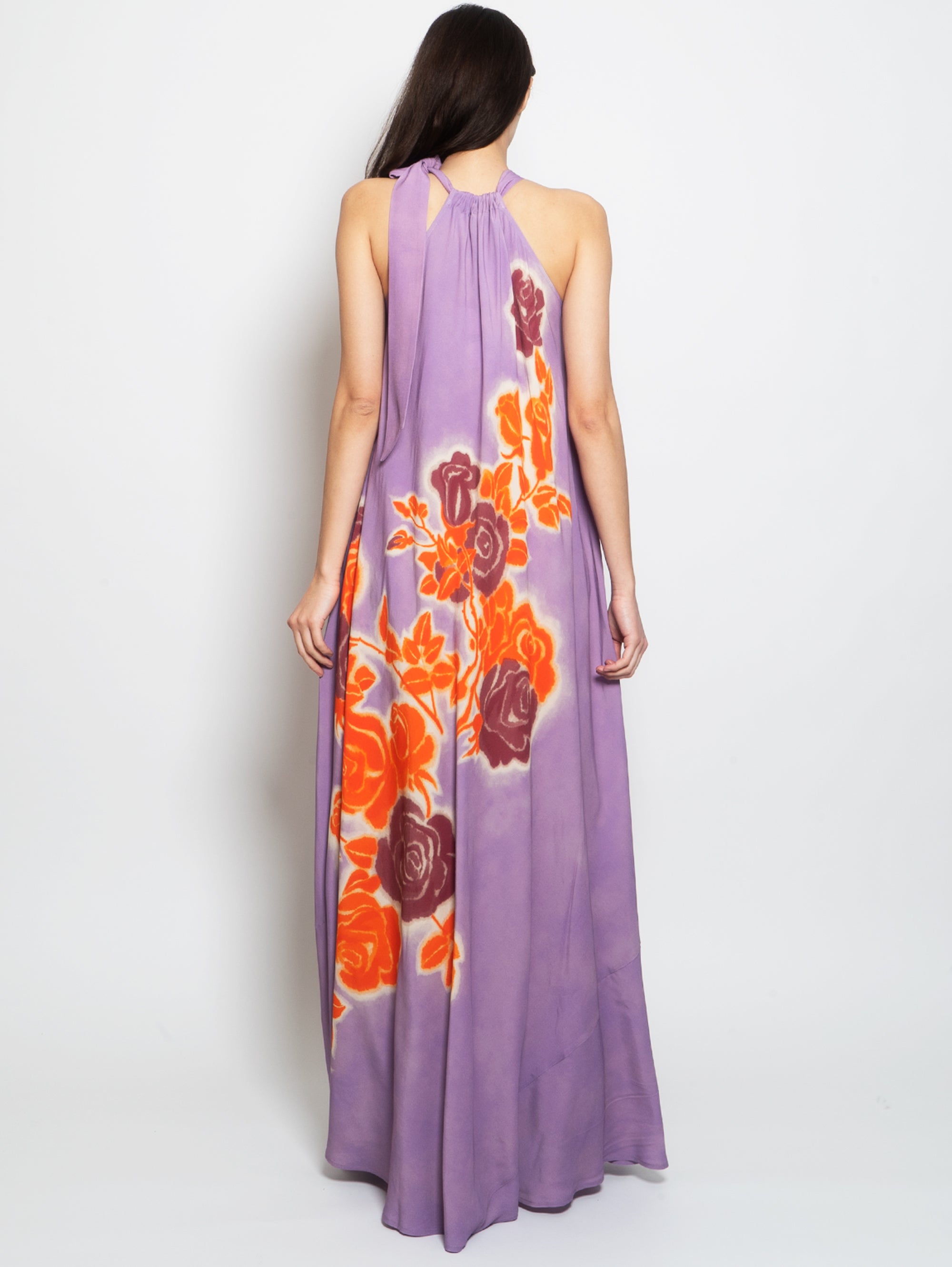 Lilac American Neckline Dress