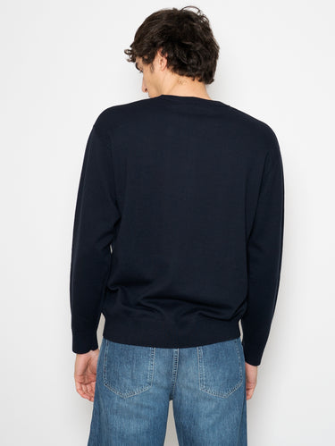 Blue Sweater with V Insert