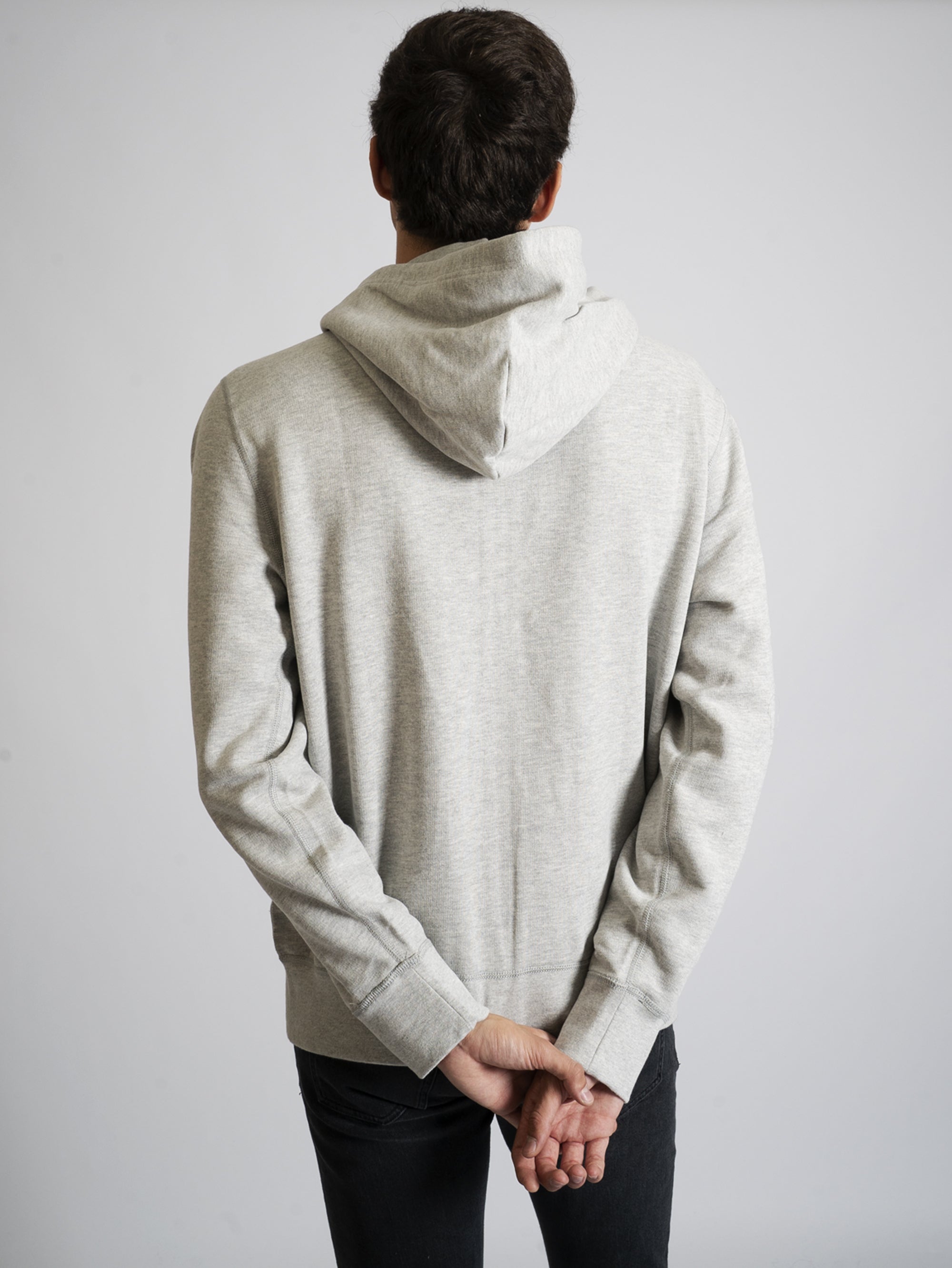 Sweatshirt with Zip and Gray Hood