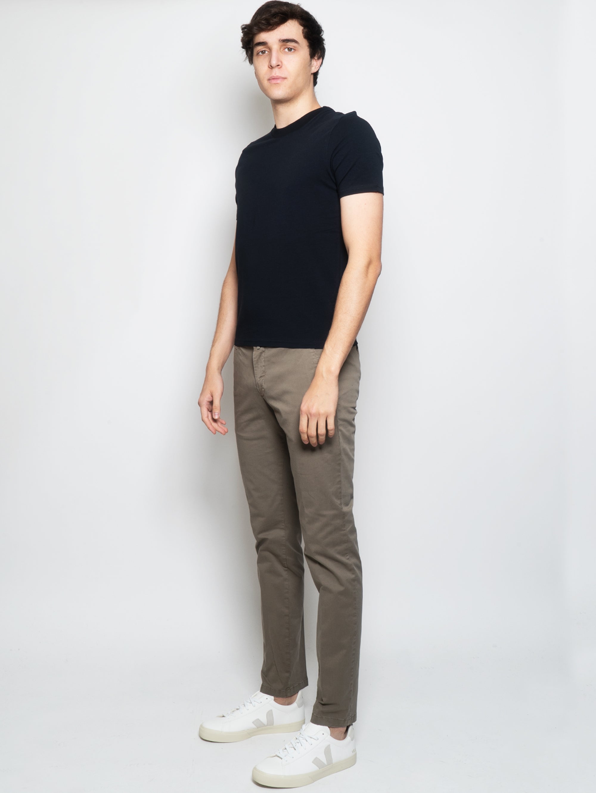 Chino Pants in Green Cotton