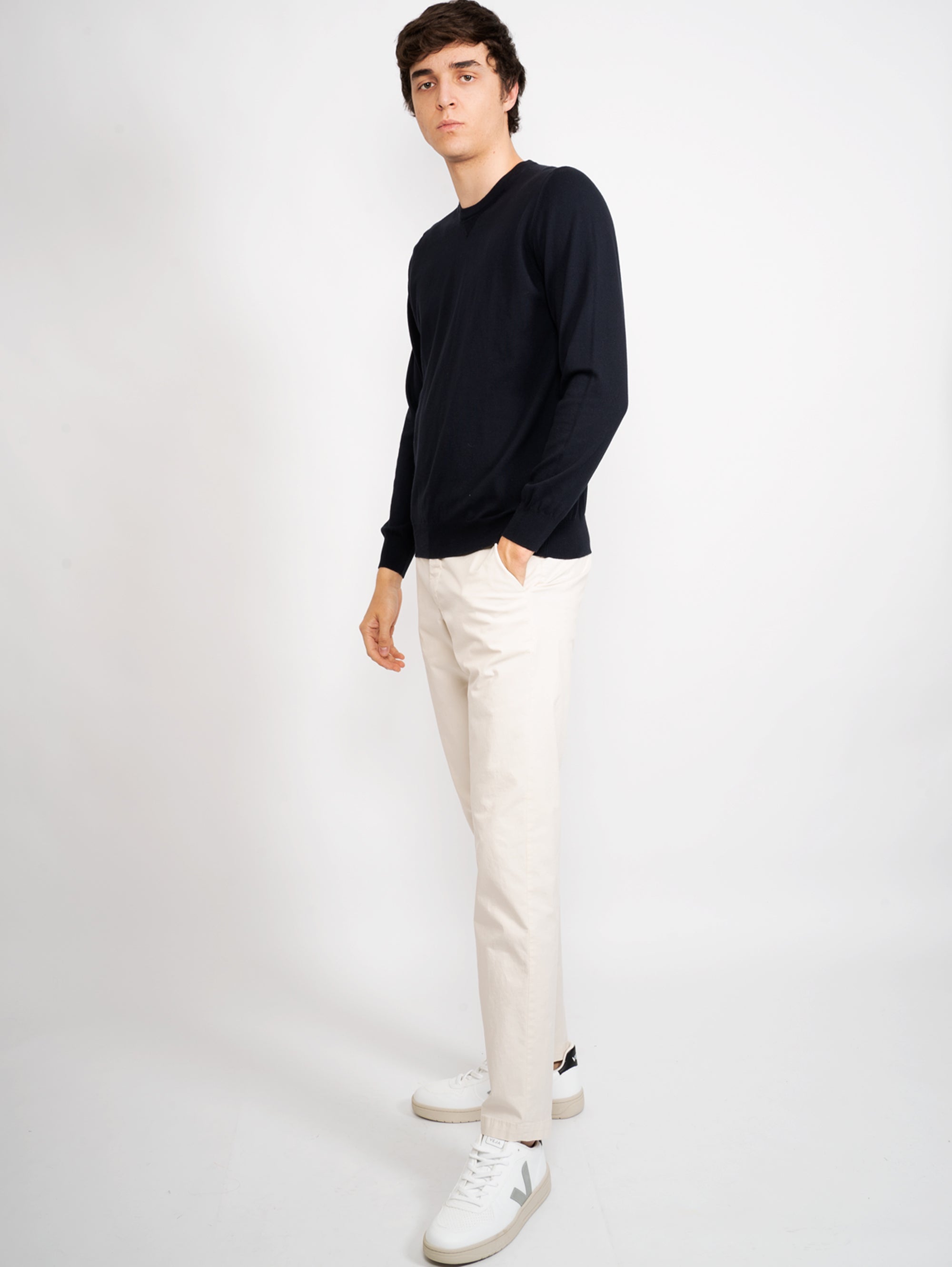 Ivory Jersey Trousers