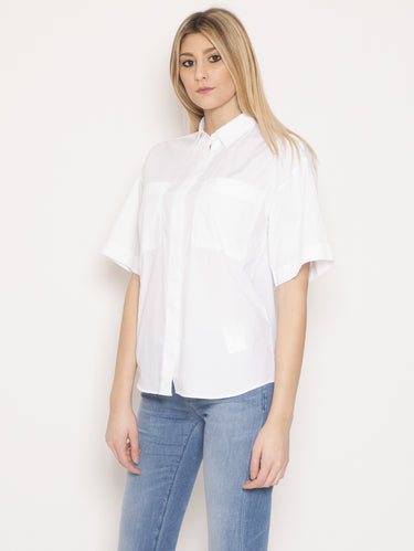Camicia in Popeline  Bianco