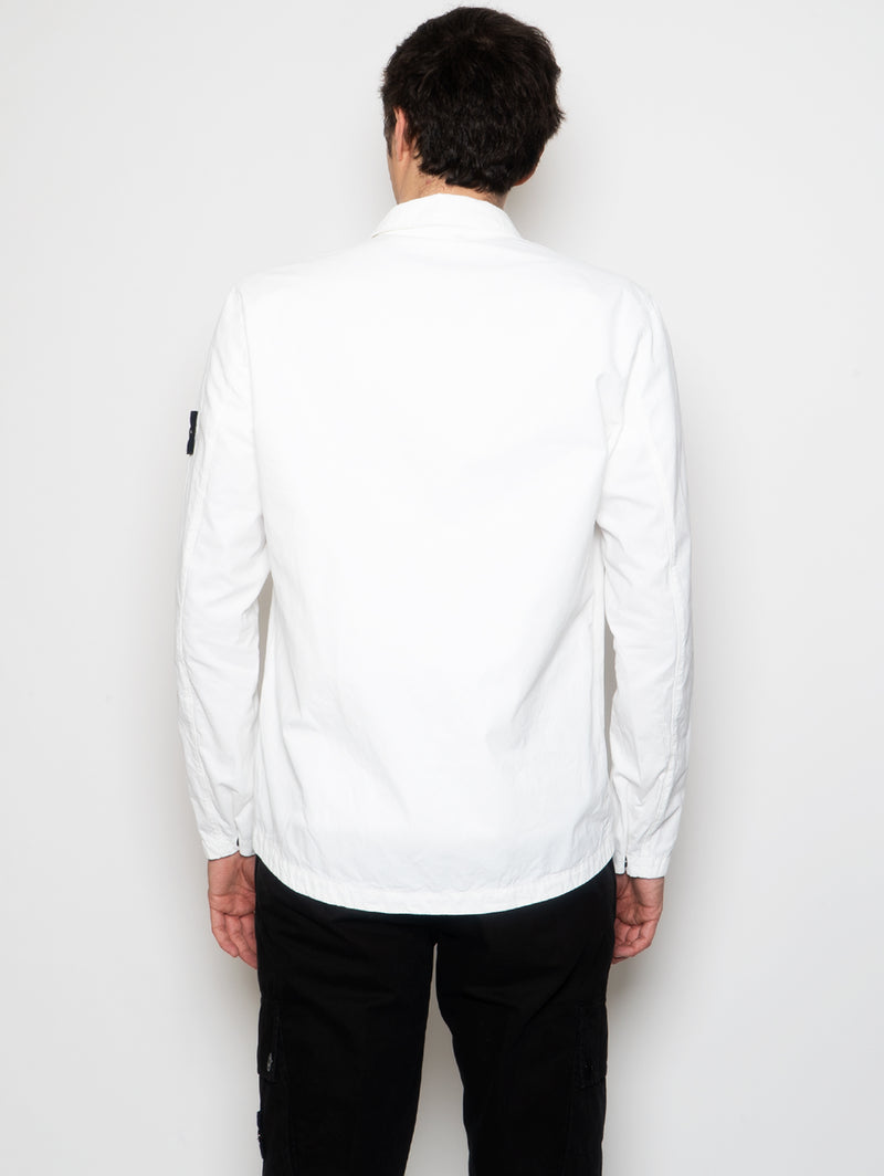 Overshirt in Cotone Bianco