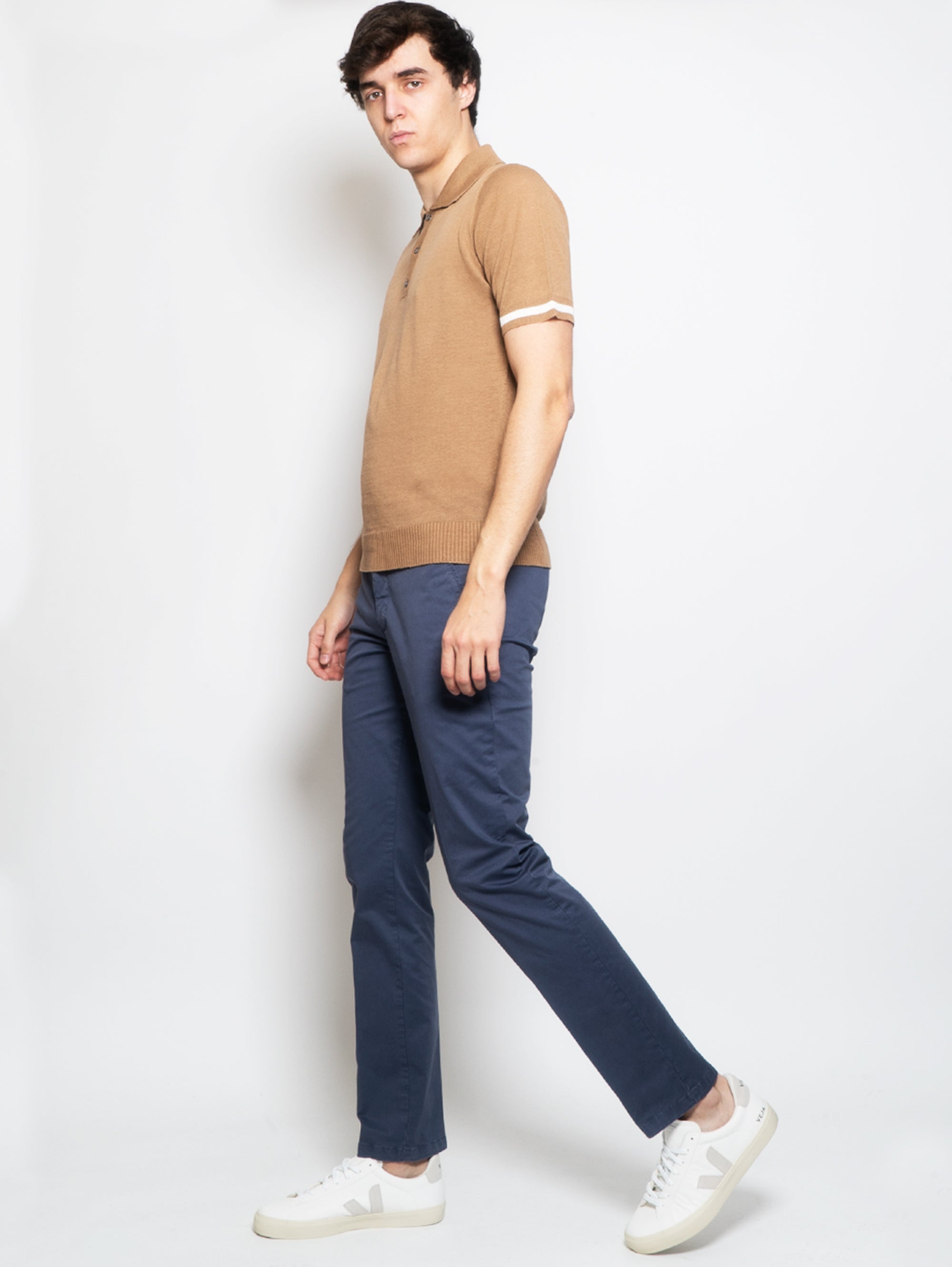 Chino Pants in Blue Cotton