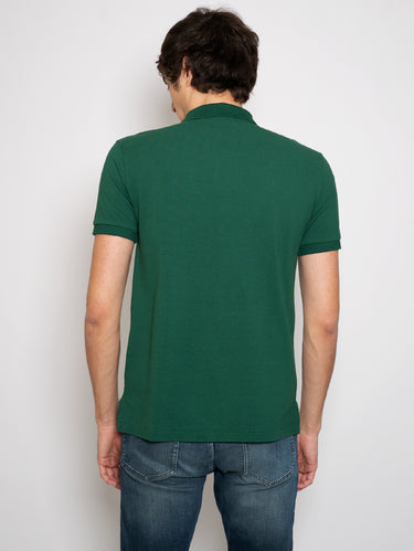 Forest Green Polo in Piqué