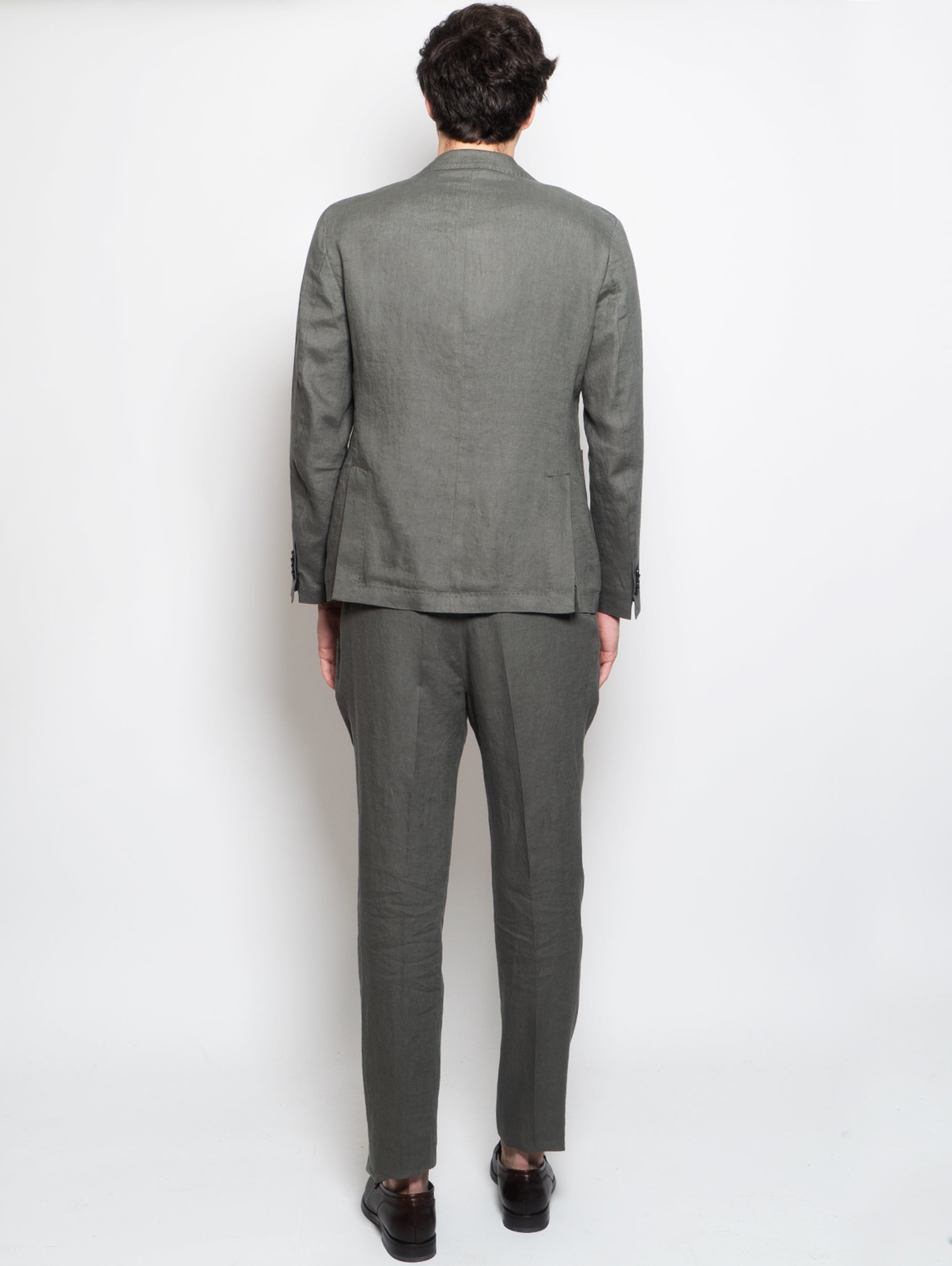 Green Washed Linen Suit