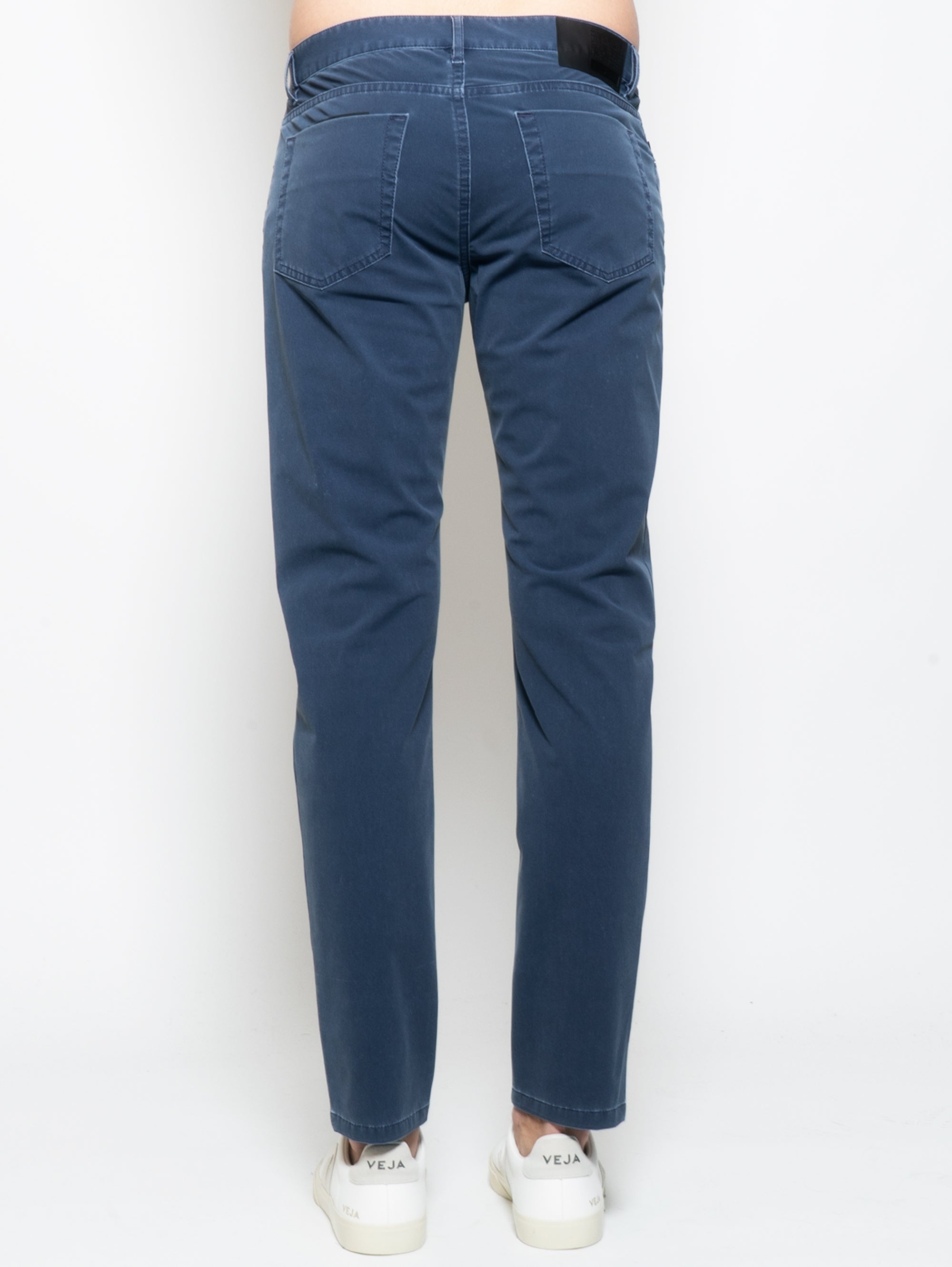 Five Pockets Washed Blue Trousers