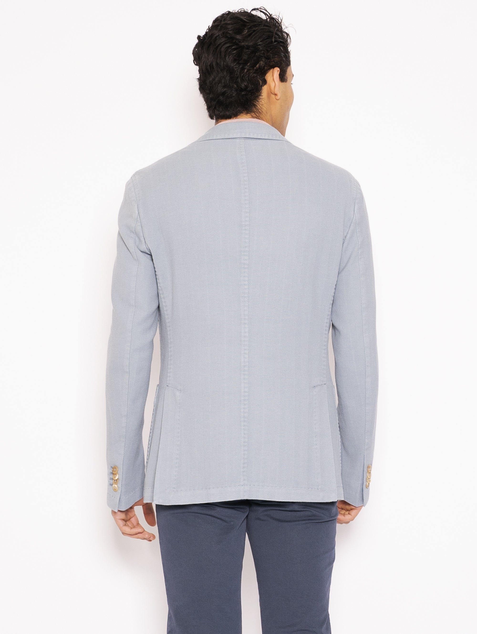 PAOLONI - BLUE chevron cotton jacket