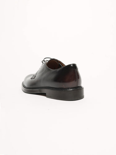 Derby in cuoio liscio Testa moro/ Bordeaux-Scarpe-Duca di Wells-TRYME Shop