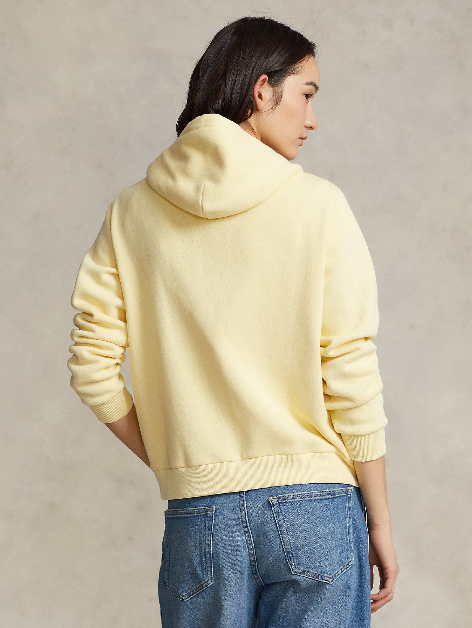 Sweatshirt with Zip and Yellow Hood