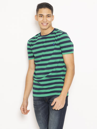 Gestreiftes Custom Slim Fit T-Shirt Mehrfarbig